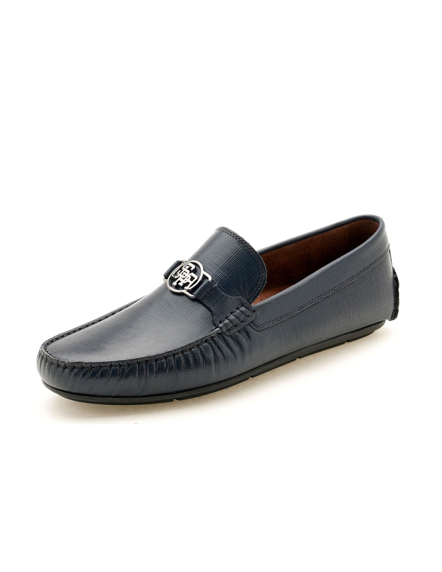 Metallic Logo Solid Xian 4.0 Loafers Navy - U.S. POLO ASSN. | Large
