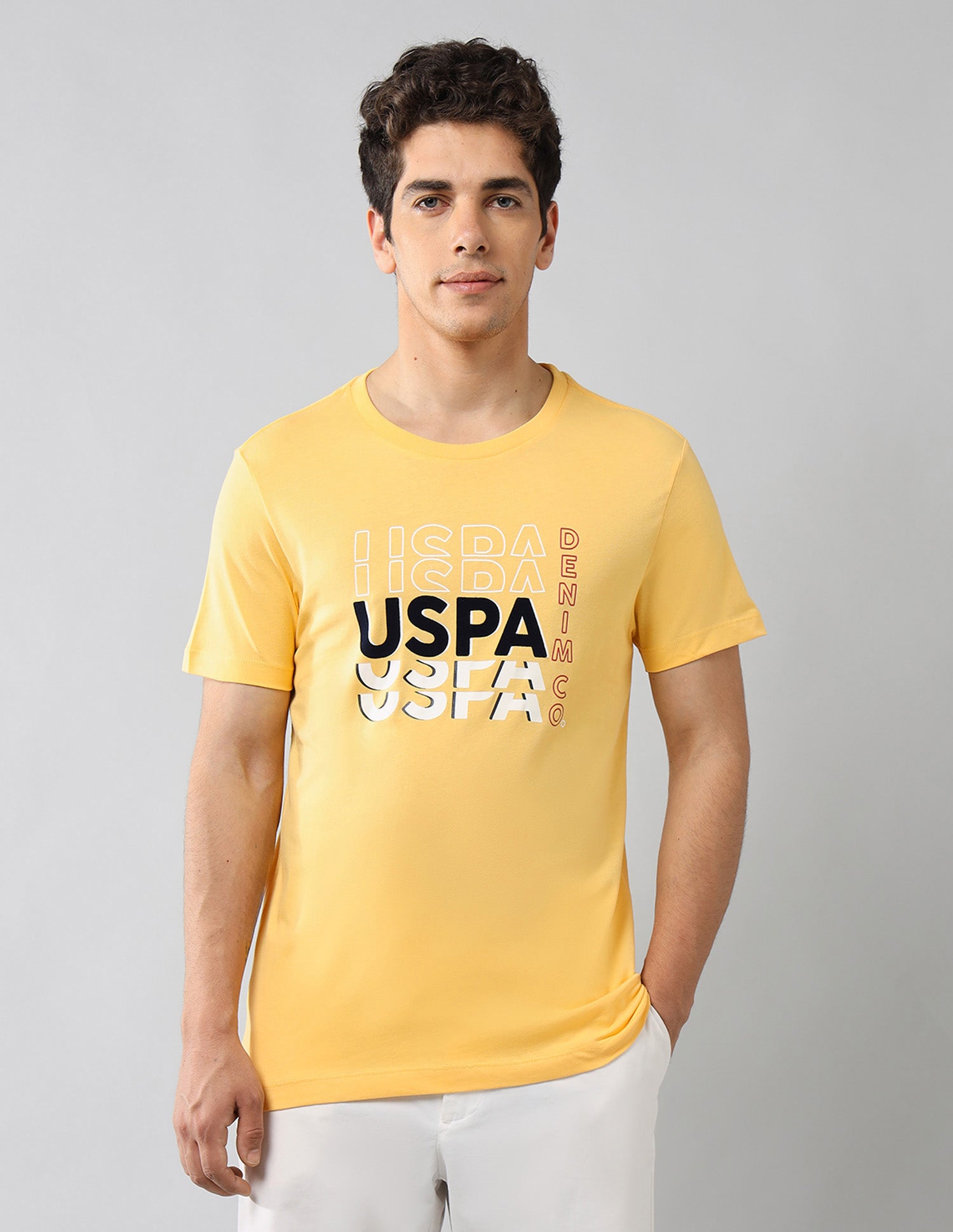 Muscle Fit Americana T-Shirt Yellow - U.S. Polo Assn. India | Large