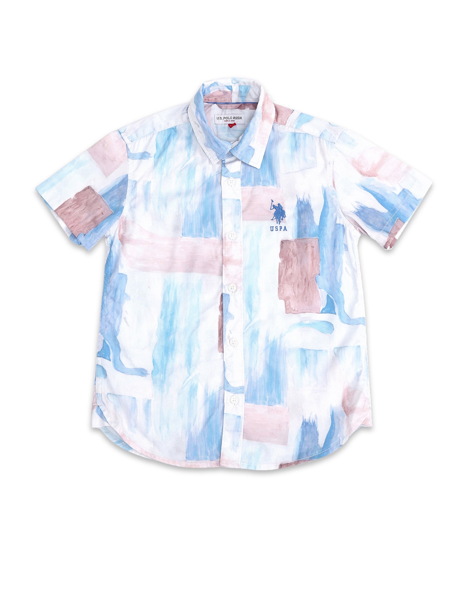 Boys Regular Fit Regular Weave Shirt Light Blue - U.S. Polo Assn. India | Large