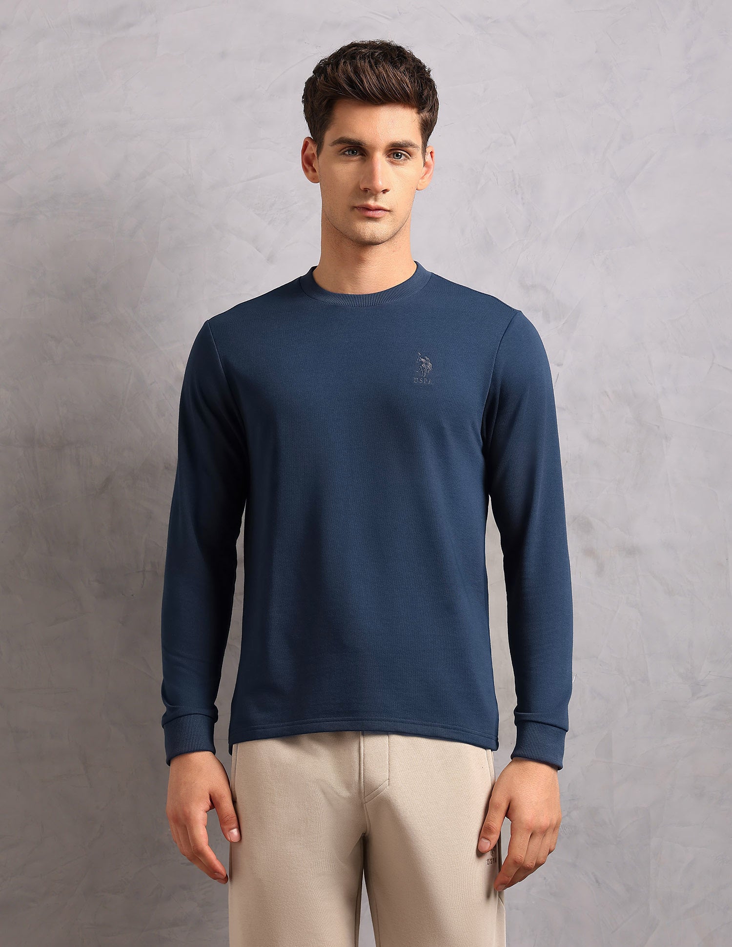 Comfort Fit Solid OEE14 Lounge T-Shirt - Pack Of 1 Navy - U.S. POLO ASSN. | Large