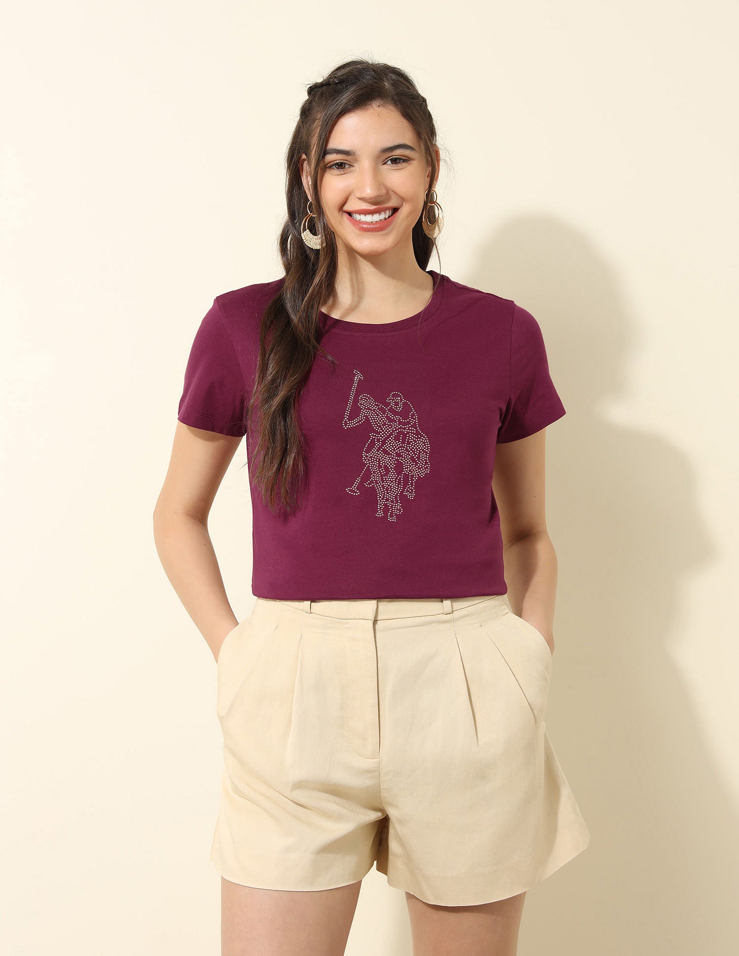 Regular Fit Brand Printed T-Shirt Purple - U.S. POLO ASSN. | Large