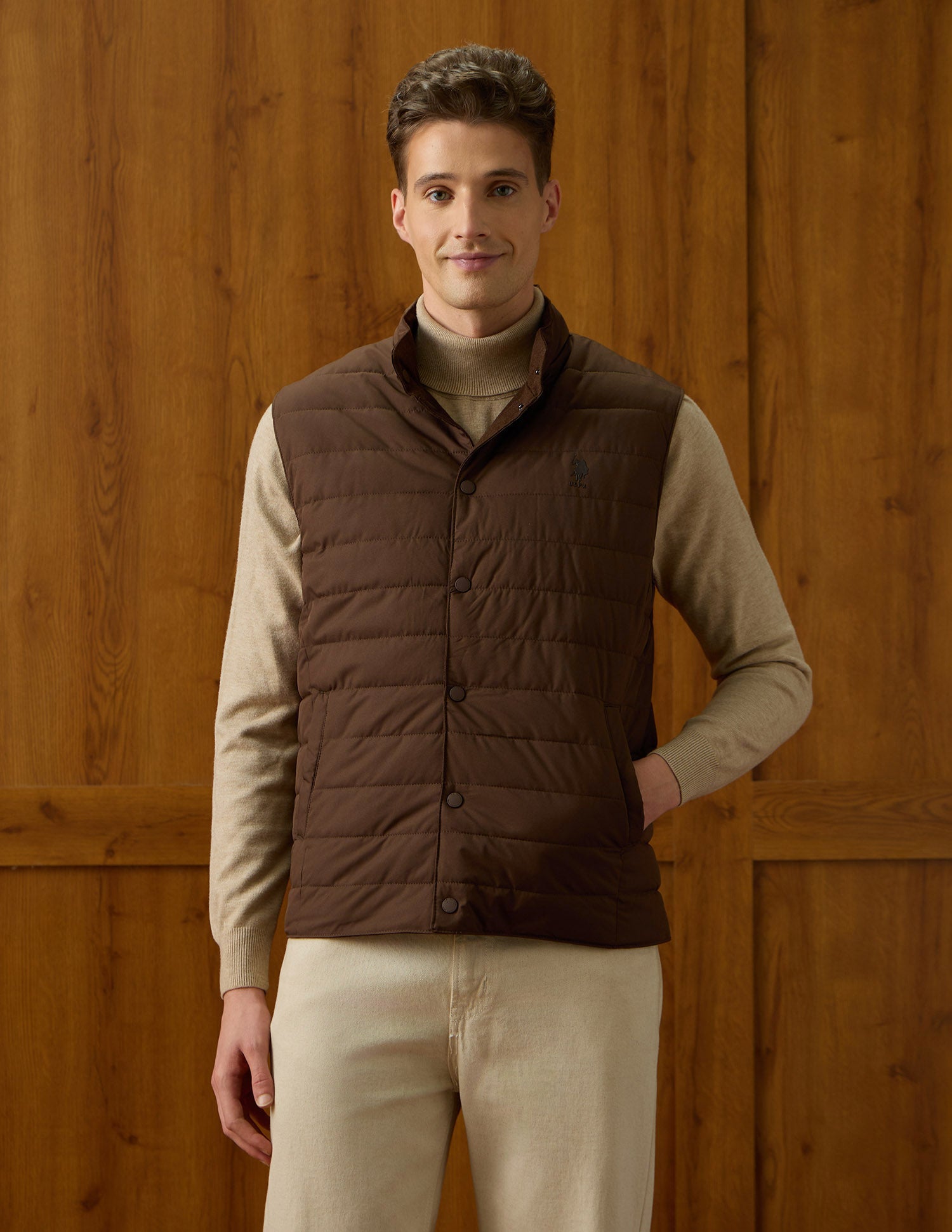 Reversible Equestrian Aisle Theater Jacket Dark Brown - U.S. Polo Assn. India | Large