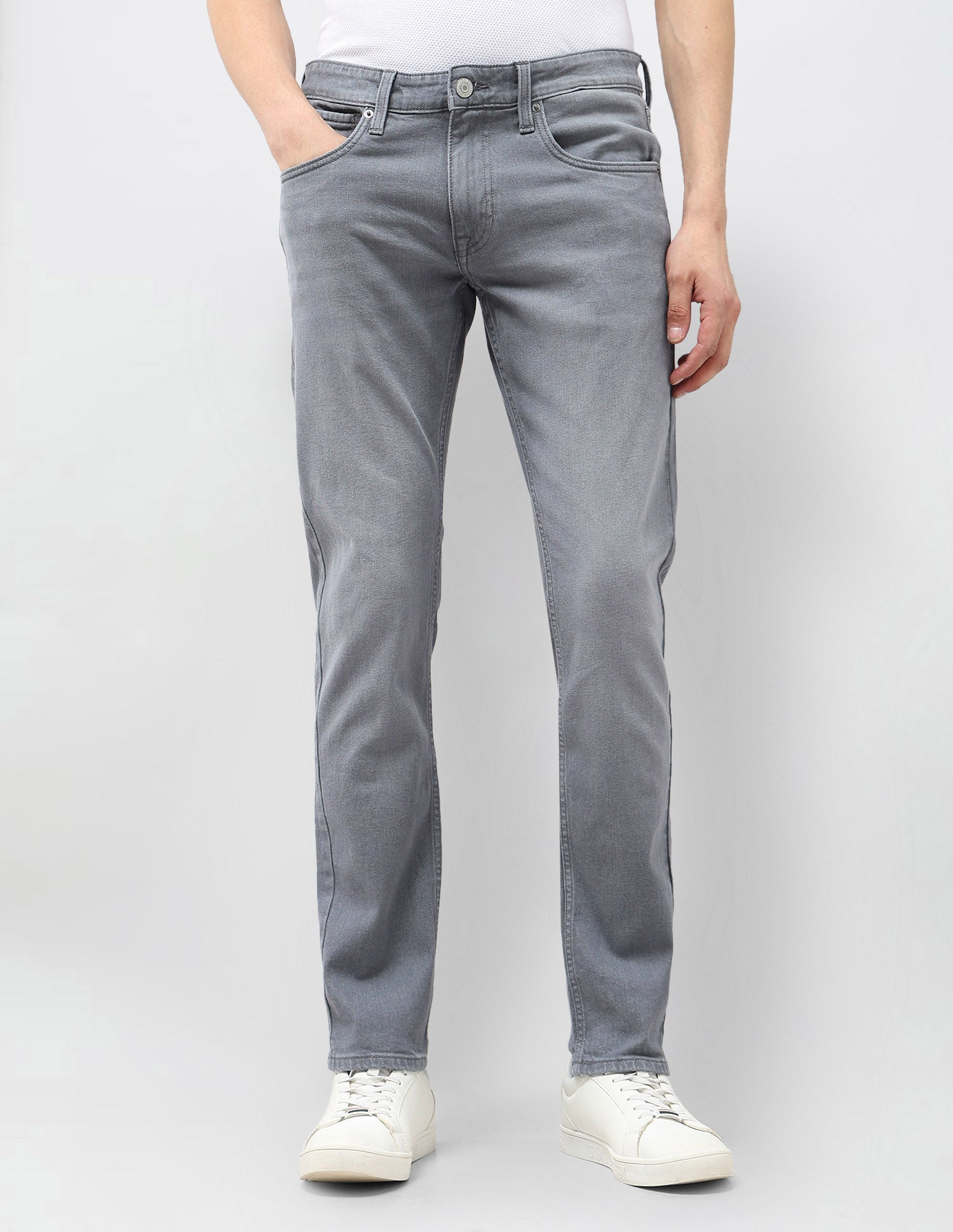 Brandon Slim Tapered Fit Grey Jeans Grey - U.S. POLO ASSN. | Large