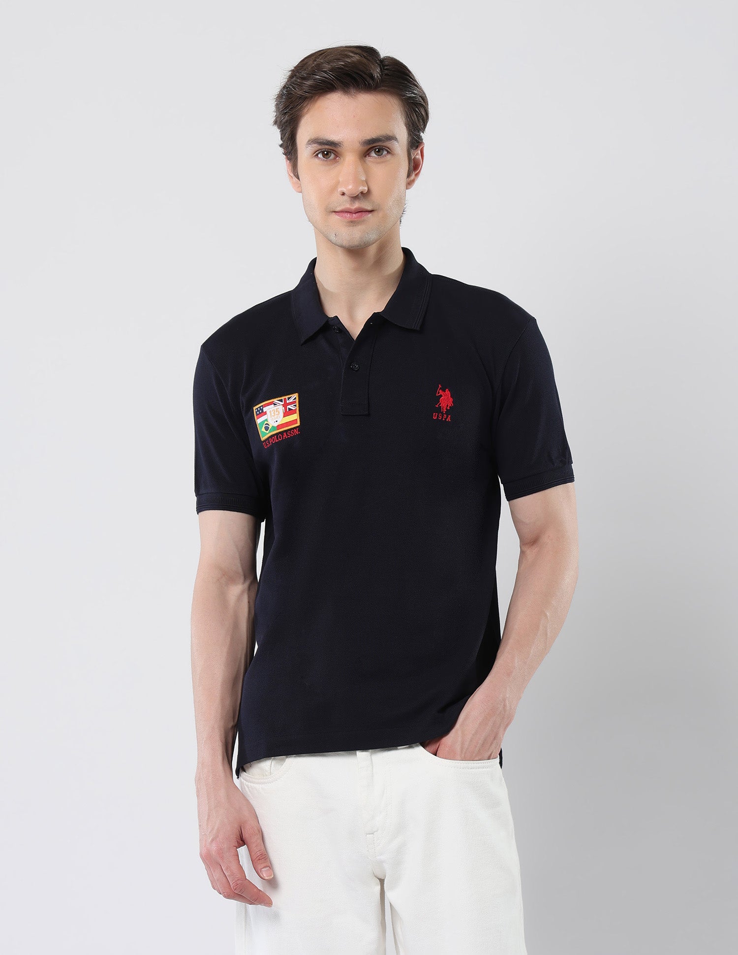 Pure Cotton 135 Anniversary Polo Shirt Navy - U.S. Polo Assn. India | Large