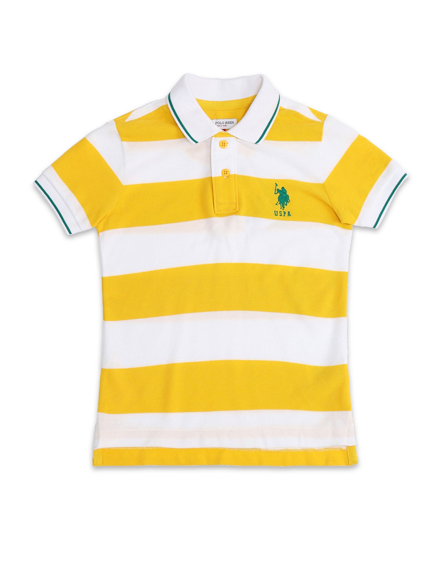 Regular fit Striped Polo Shirt Yellow - U.S. POLO ASSN. | Large