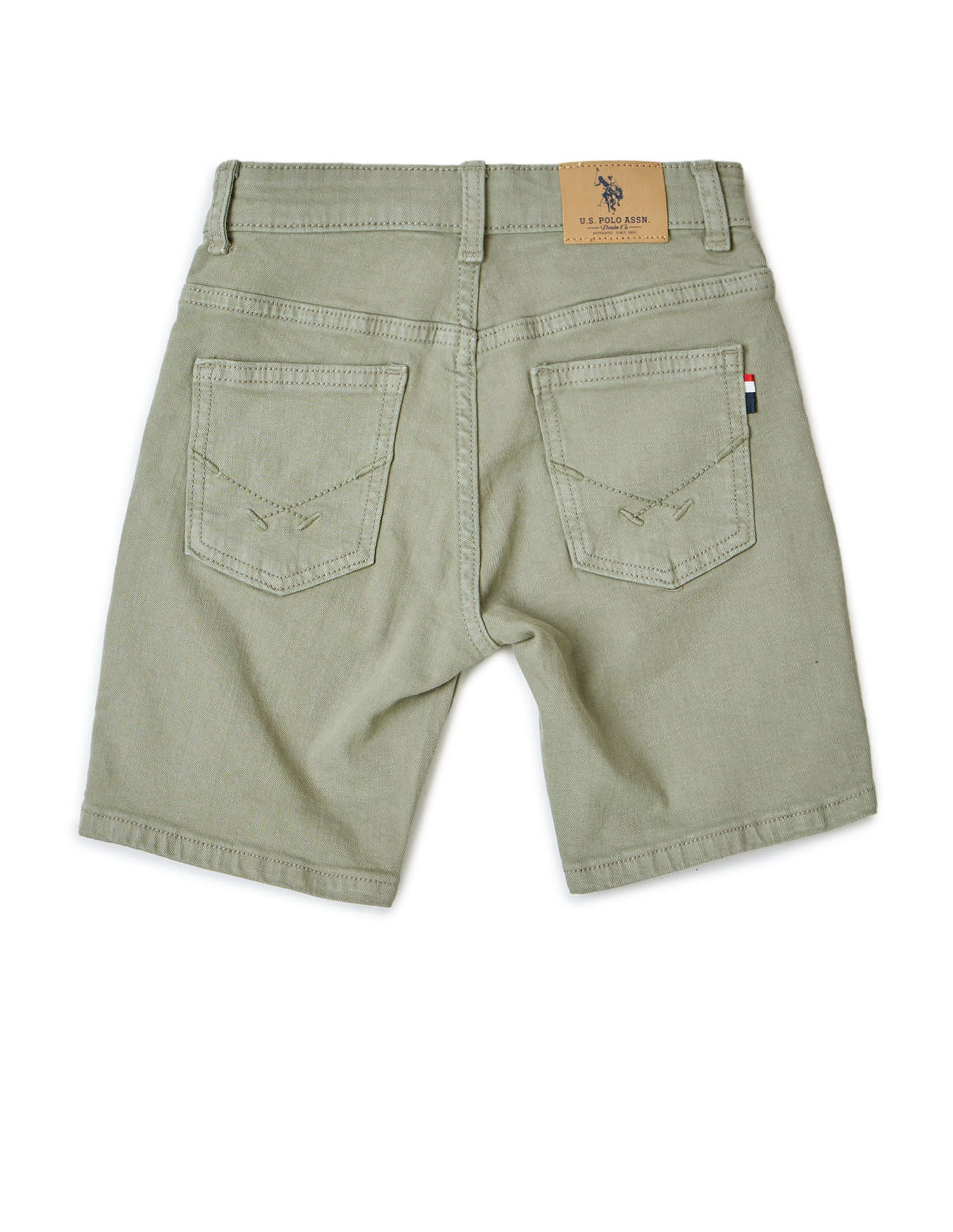Boys Regular Fit Denim Shorts Olive - U.S. POLO ASSN. | Large