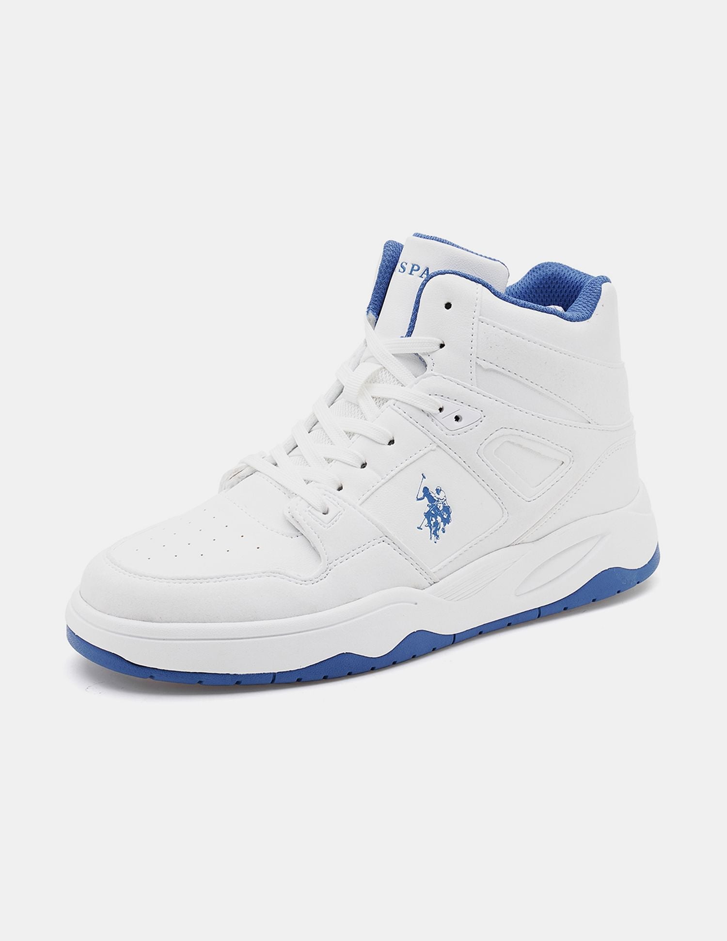 Men Bruce Mid Top Sneakers White - U.S. Polo Assn. India | Large