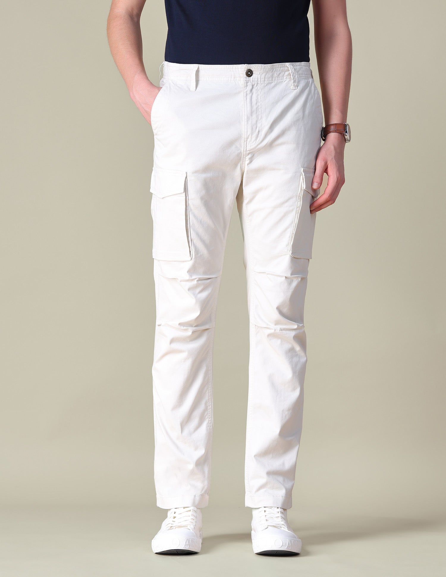 Twill Regular Fit Cargos White - U.S. POLO ASSN. | Large