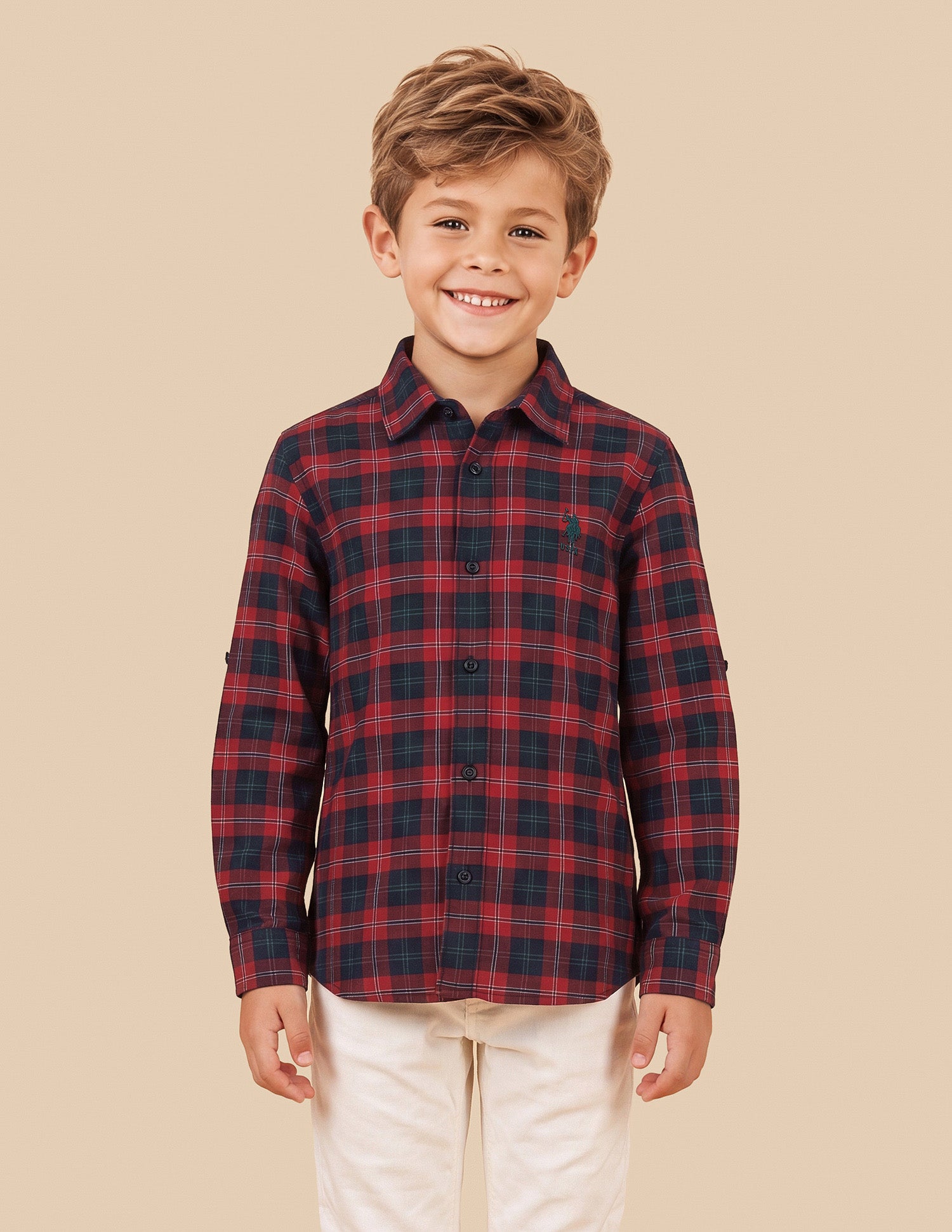Plaid Checked Regular Fit Shirt Red - U.S. Polo Assn. India | Large