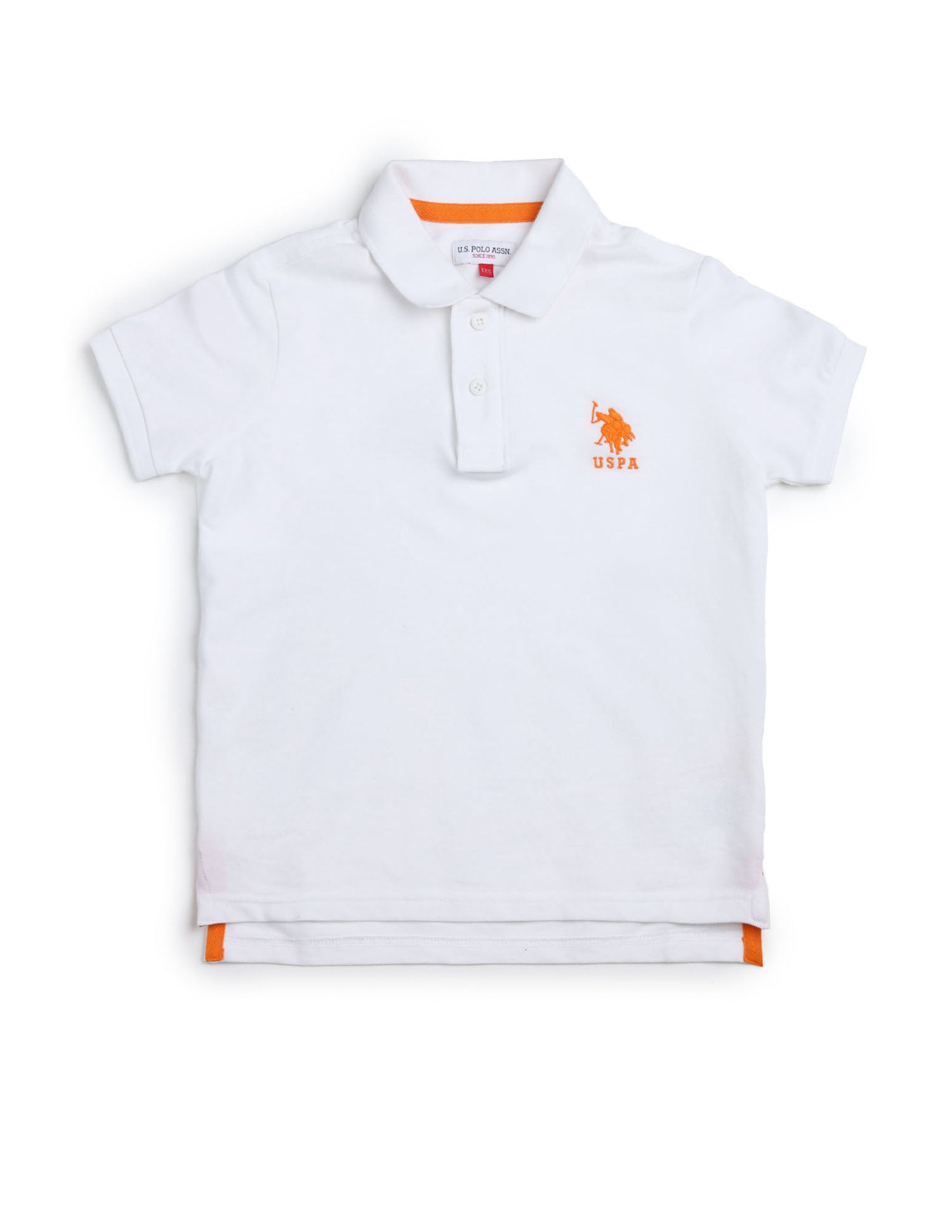 Boys Cotton Pique Polo Shirt White - U.S. POLO ASSN. | Large