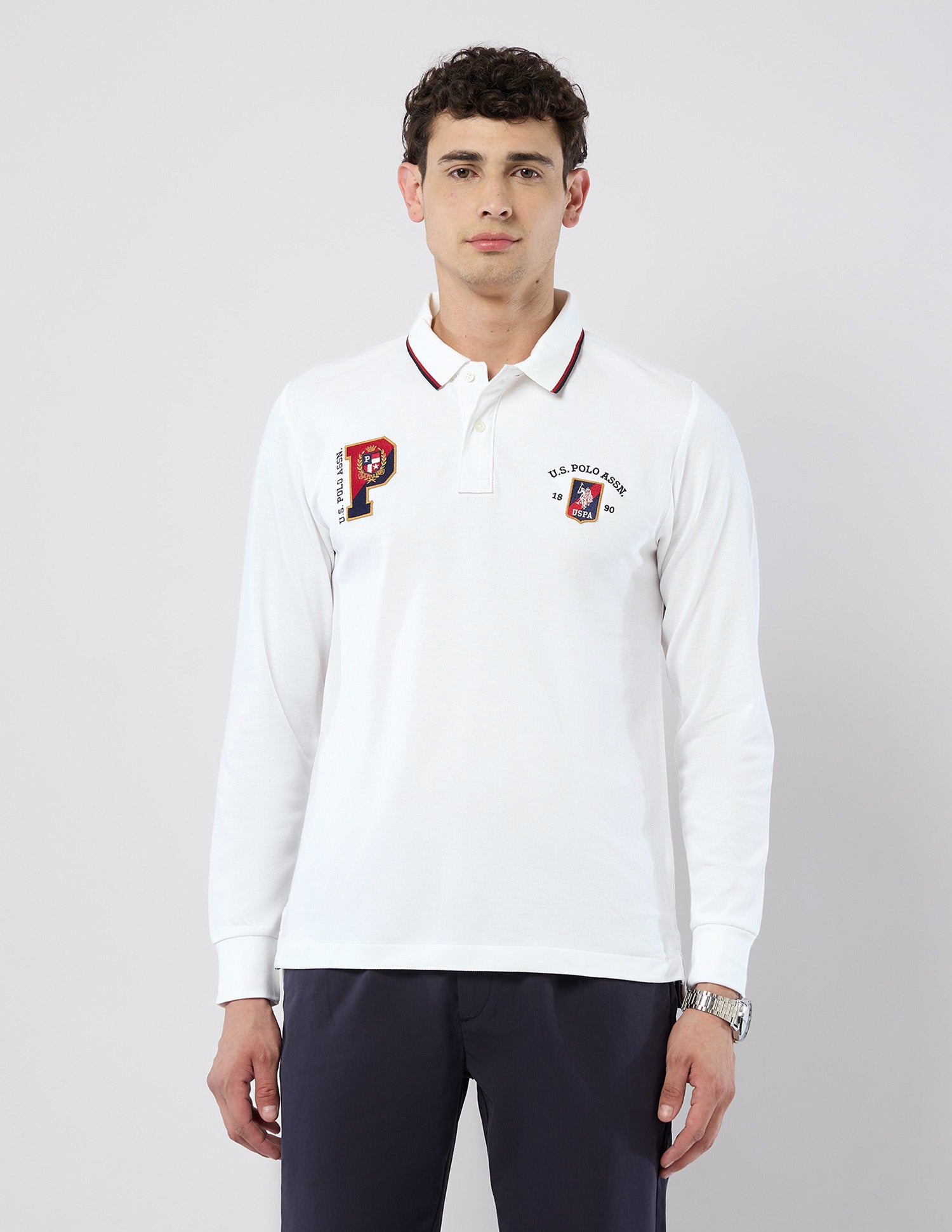 Brand Embroidered Regular Fit Polo Shirt White - U.S. POLO ASSN. | Large