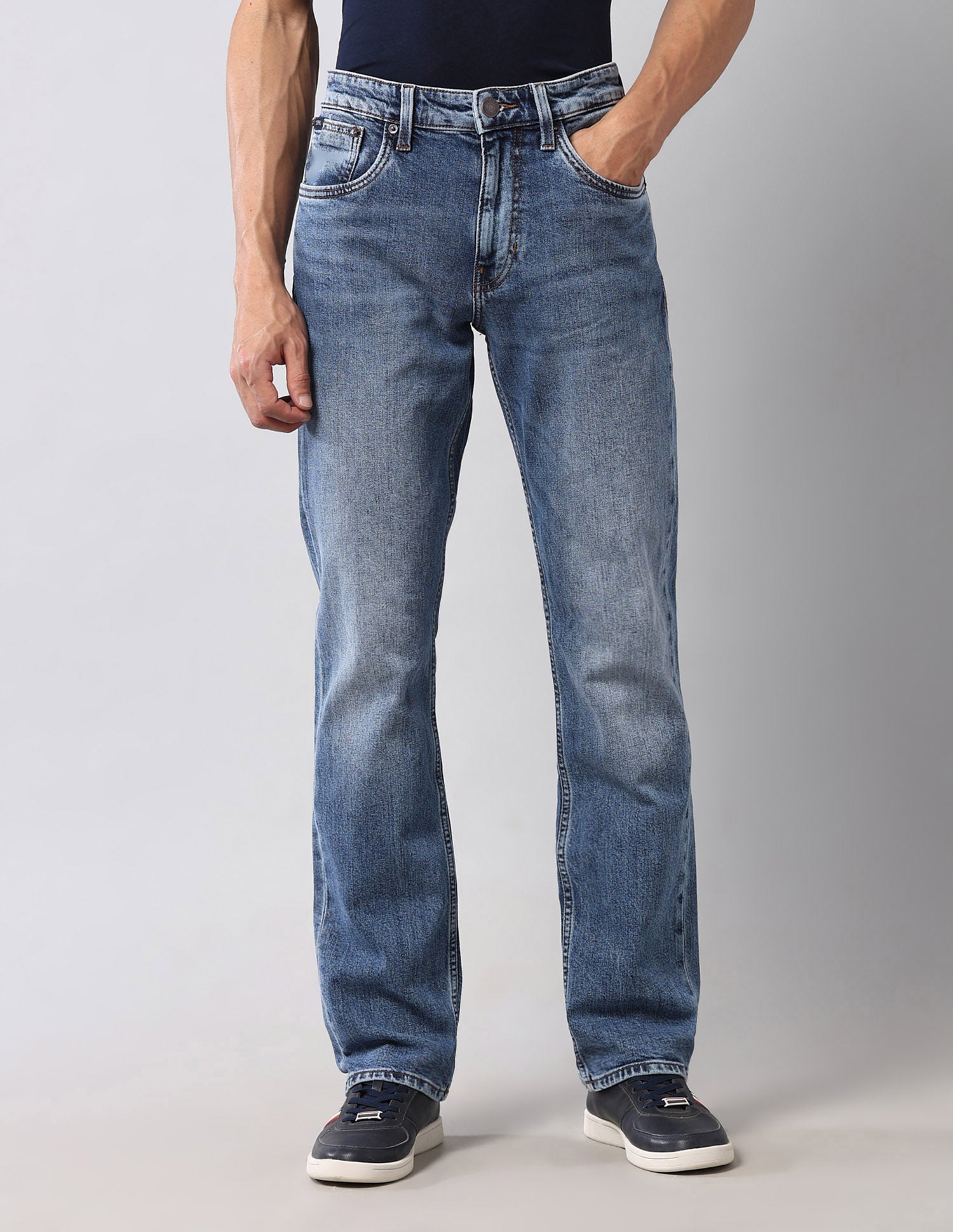 Harold Slim Straight Fit Blue Vintage Jeans Dark Wash - U.S. Polo Assn. India | Large