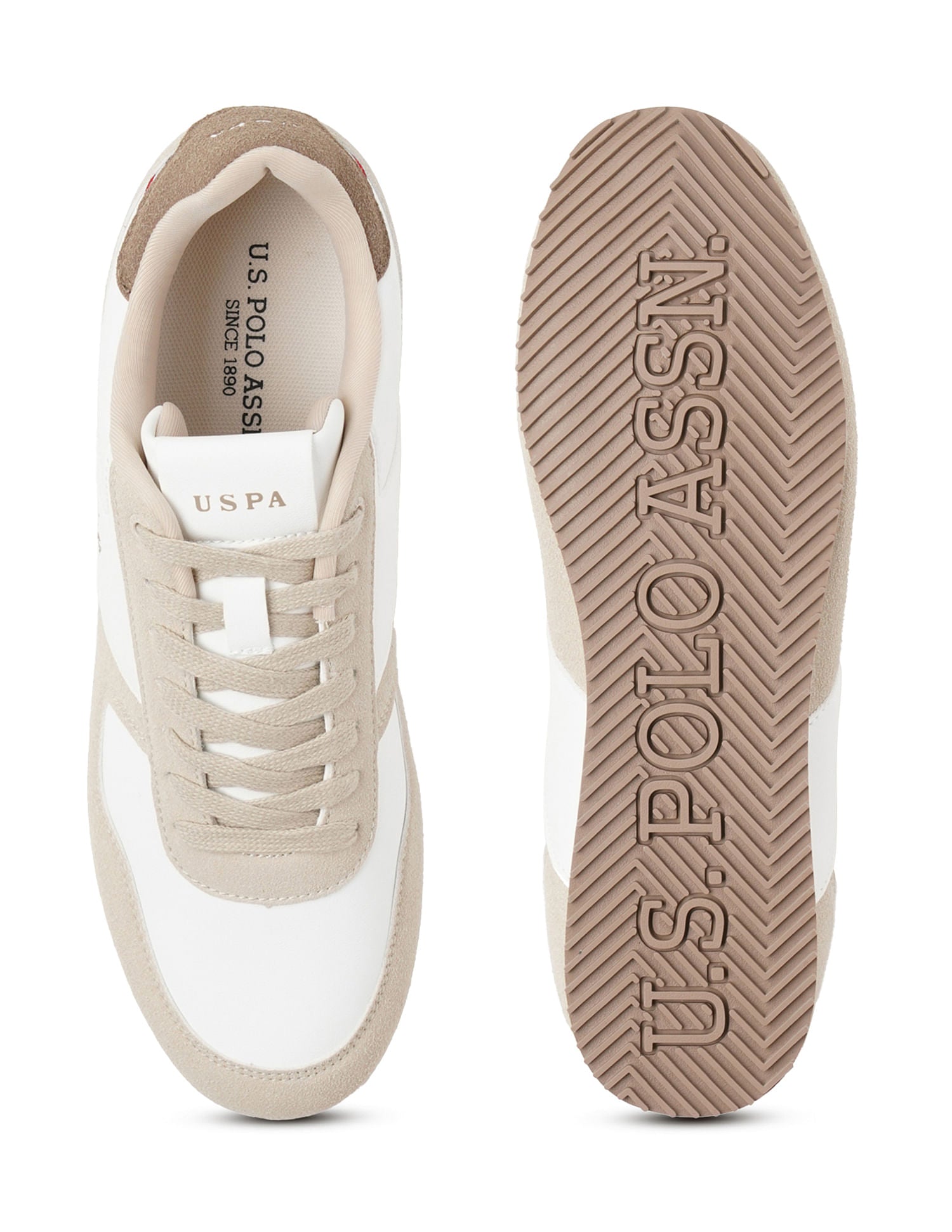 Men Sorrento Beige Retro Sneakers Beige - U.S. Polo Assn. India | Large