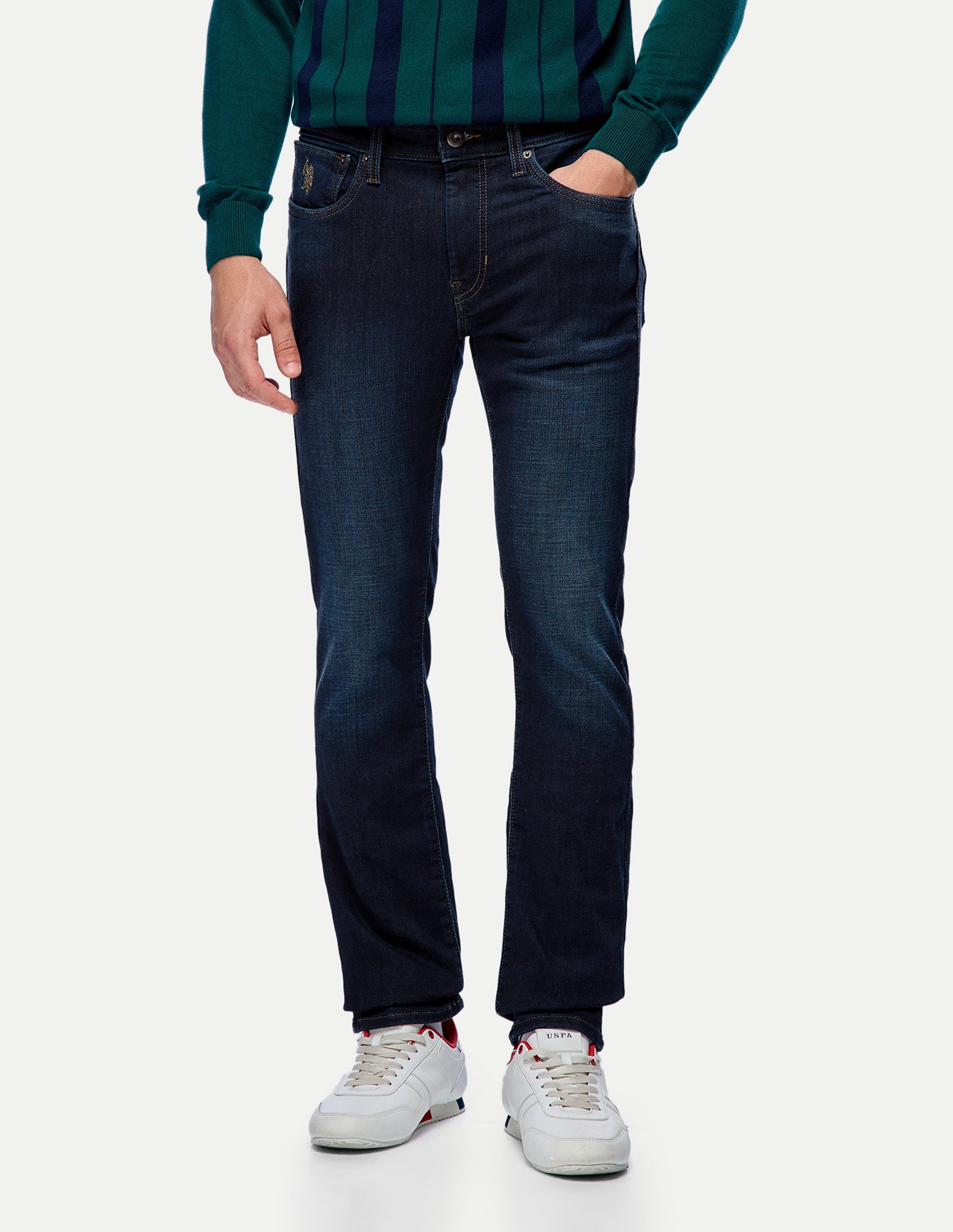 Regallo Skinny Fit Blue Jeans Dark Blue - U.S. Polo Assn. India | Large