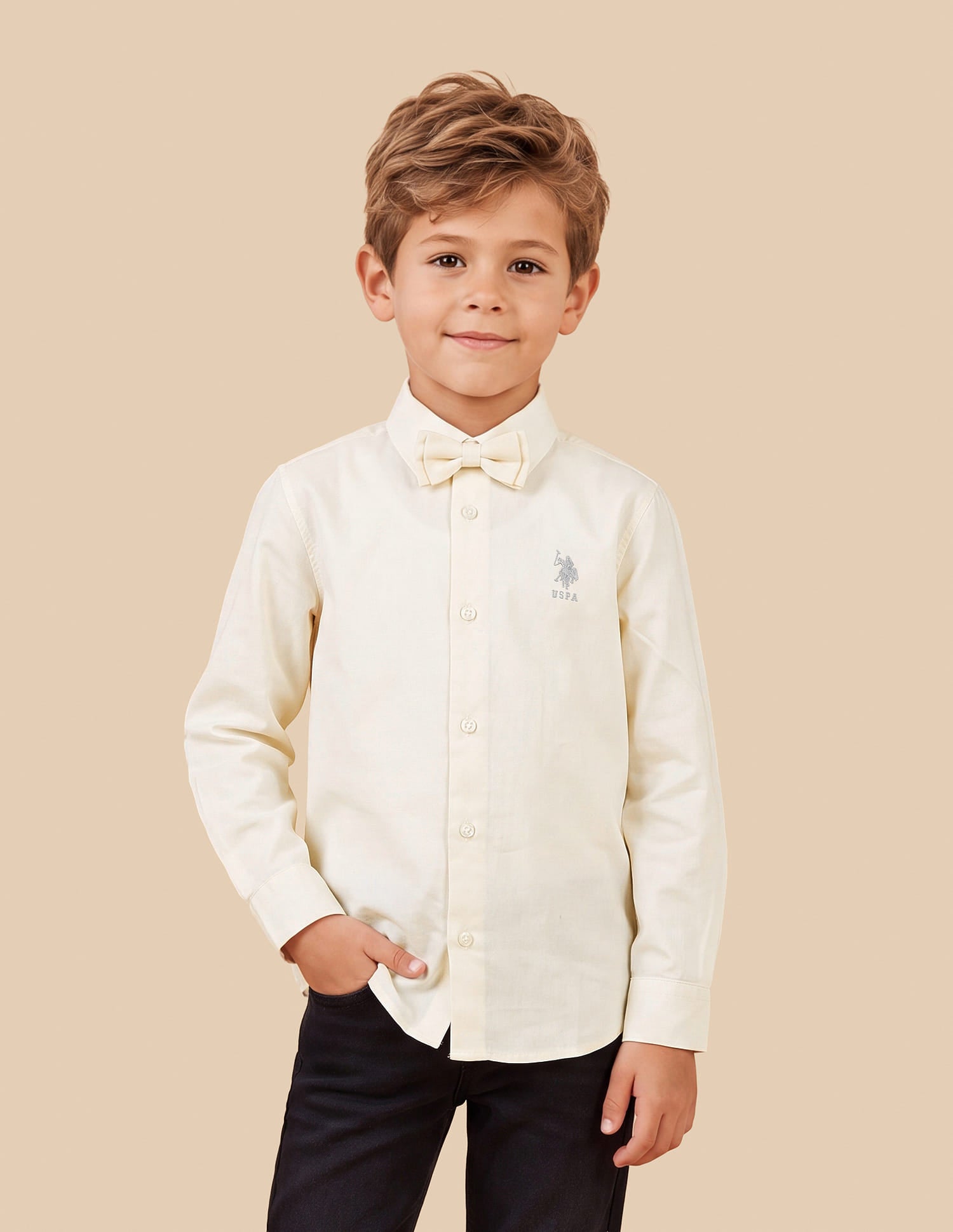 Satin Regular Fit Shirt White - U.S. Polo Assn. India | Large