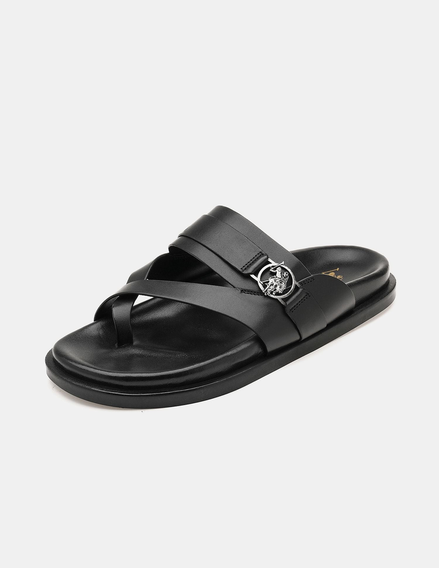 Men Buckle Strap Koke Sandals Black - U.S. POLO ASSN. | Large