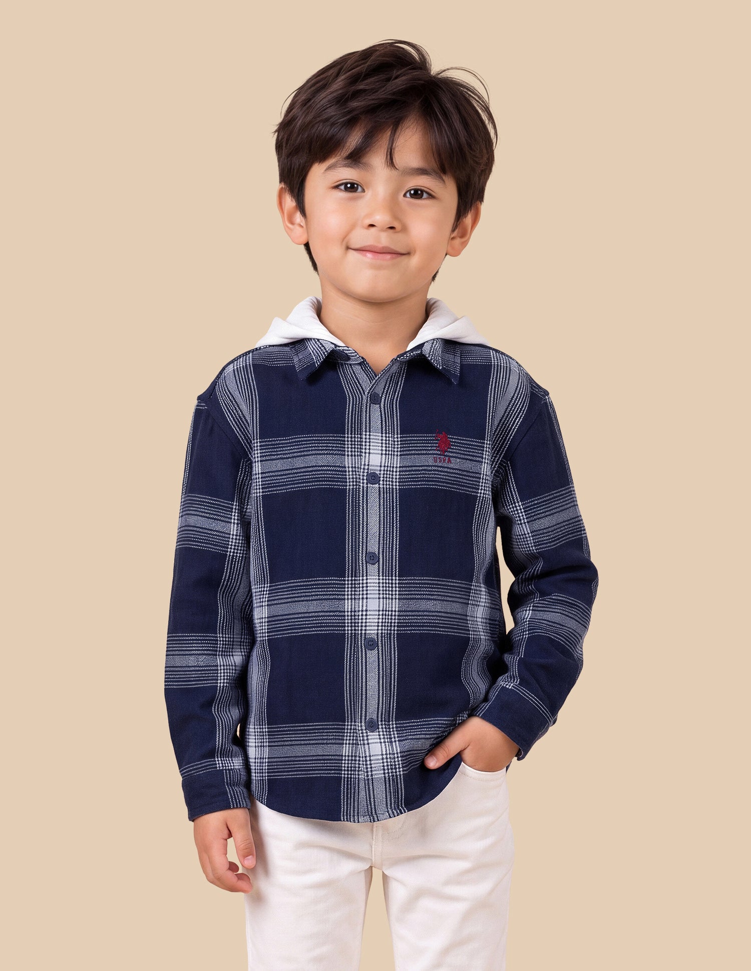 Plaid Checked Dobby Shirt Blue - U.S. Polo Assn. India | Large