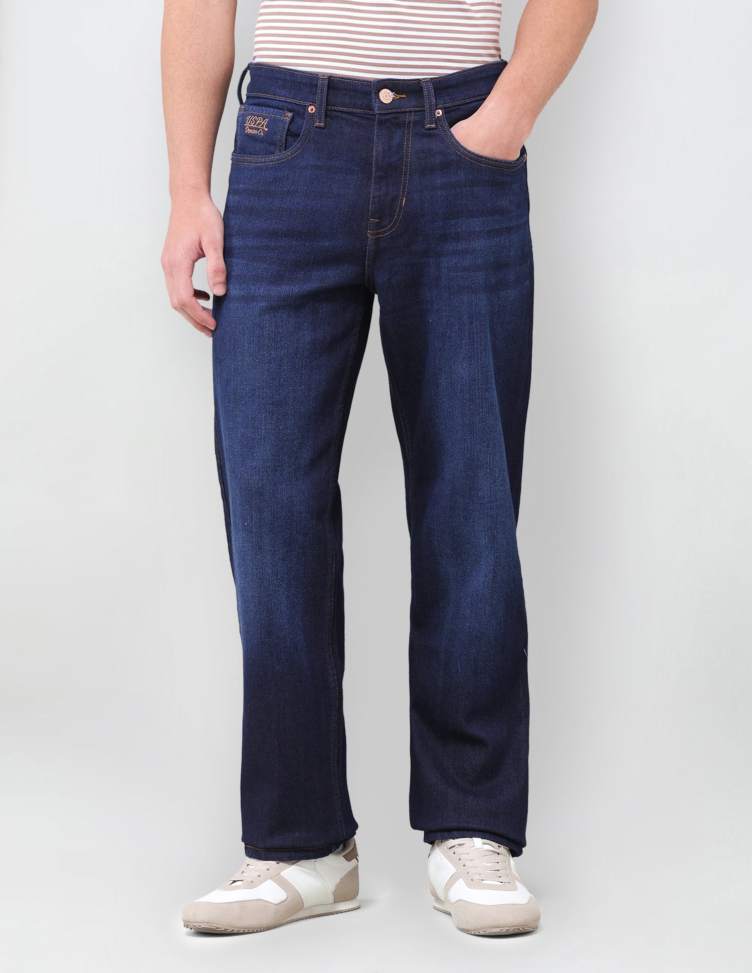 Shawn Relaxed Fit Blue Jeans Dark Blue - U.S. Polo Assn. India | Large