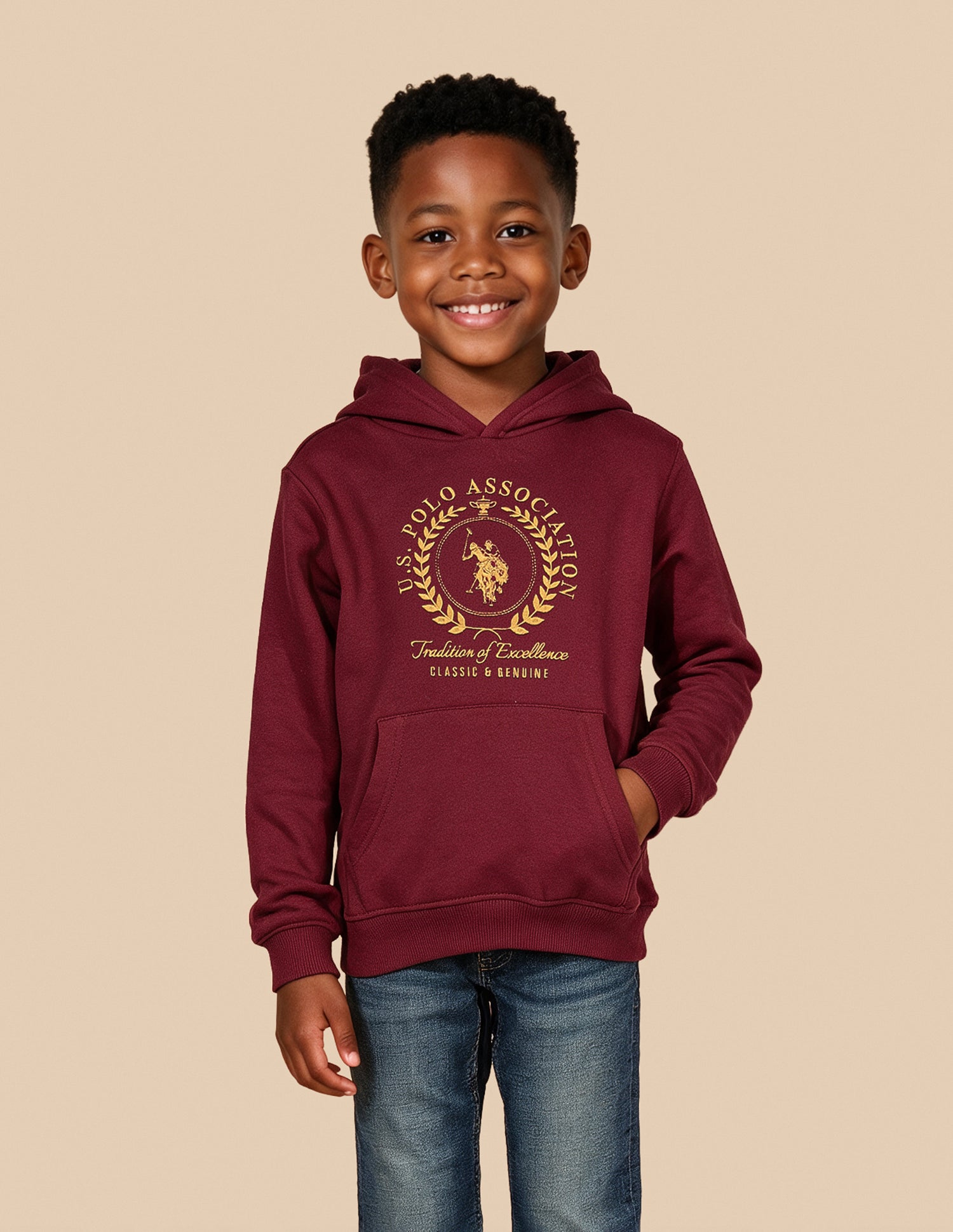 Brand Embroidered Regular Fit Sweatshirt Maroon - U.S. Polo Assn. India | Large
