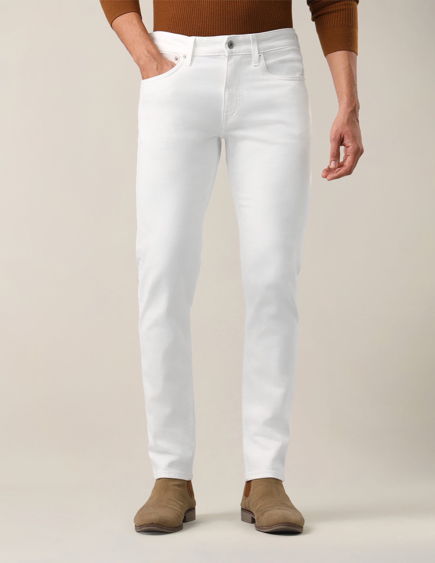 Brandon Slim-Tapered Fit White Jeans White - U.S. Polo Assn. India | Large