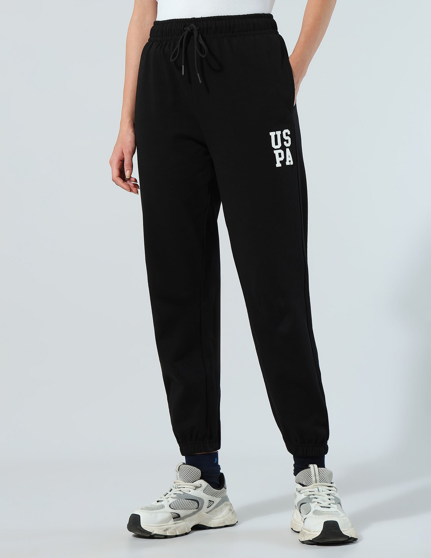 Regular Solid Joggers Black - U.S. POLO ASSN. | Large