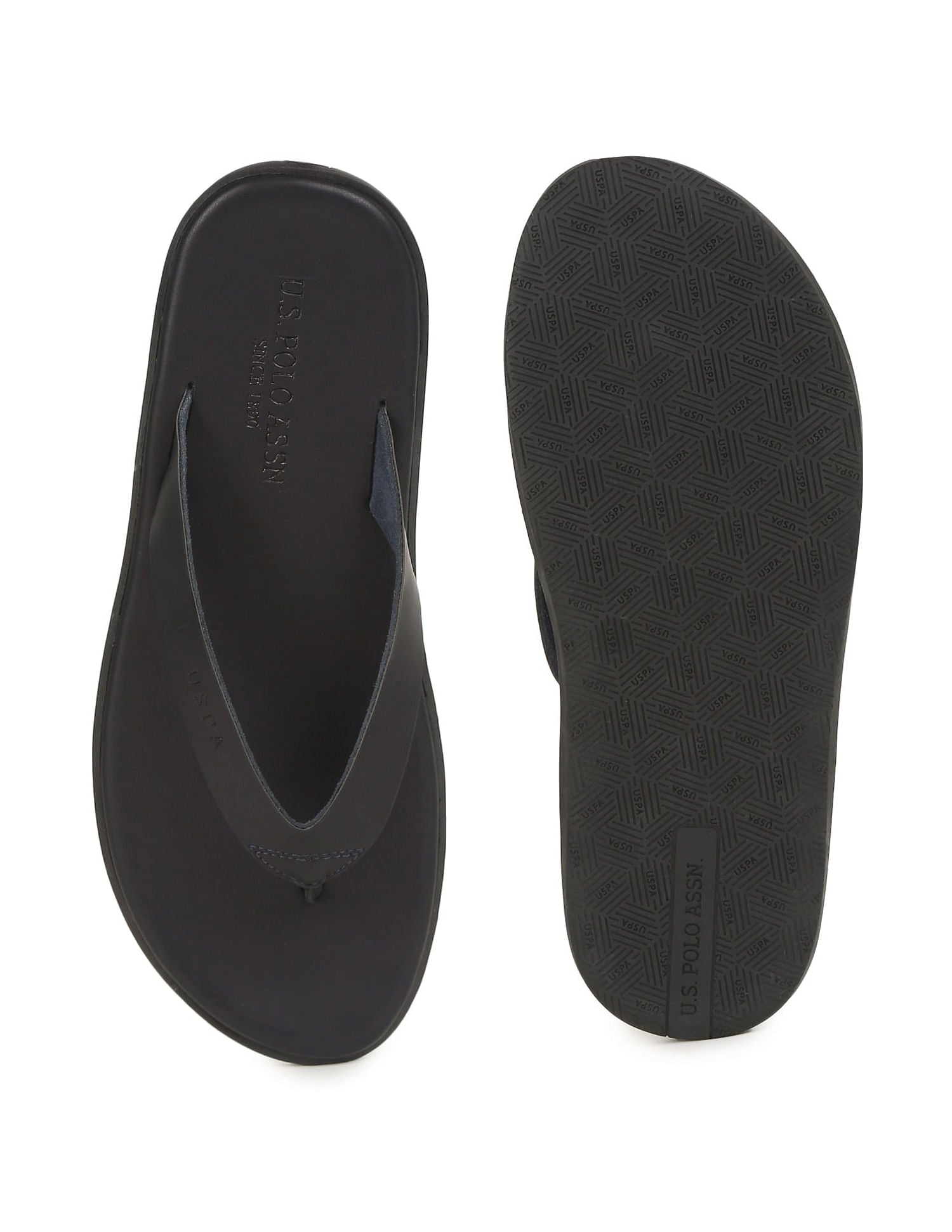 Men Solid Norwalk 3.0 Flip Flops Blue - U.S. Polo Assn. India | Large