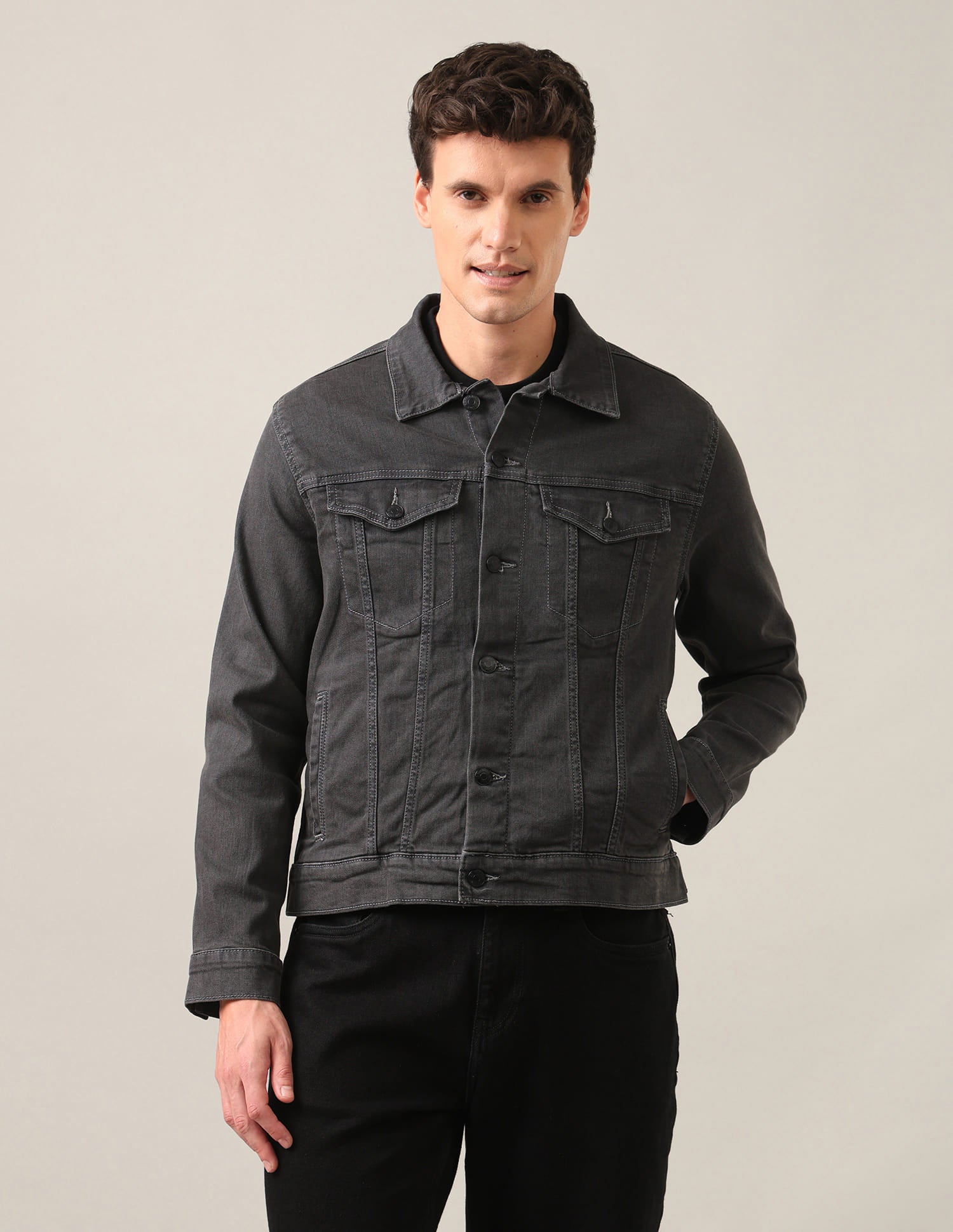 Authentic Denim Jacket Dark Grey - U.S. Polo Assn. India | Large