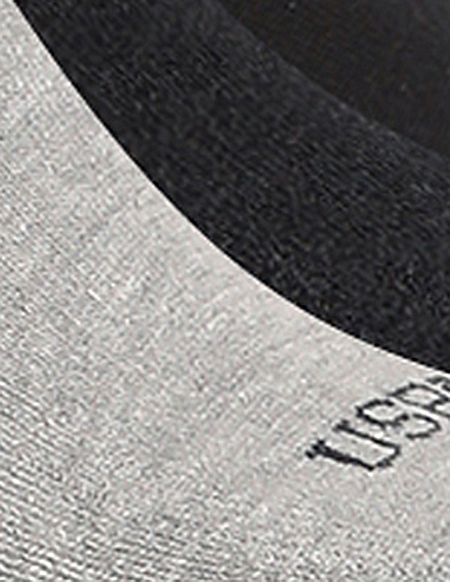 Terry Finish No Show ES004 Socks - Pack Of 3 Light Grey, Anthra Melange and Black - U.S. POLO ASSN. | Large