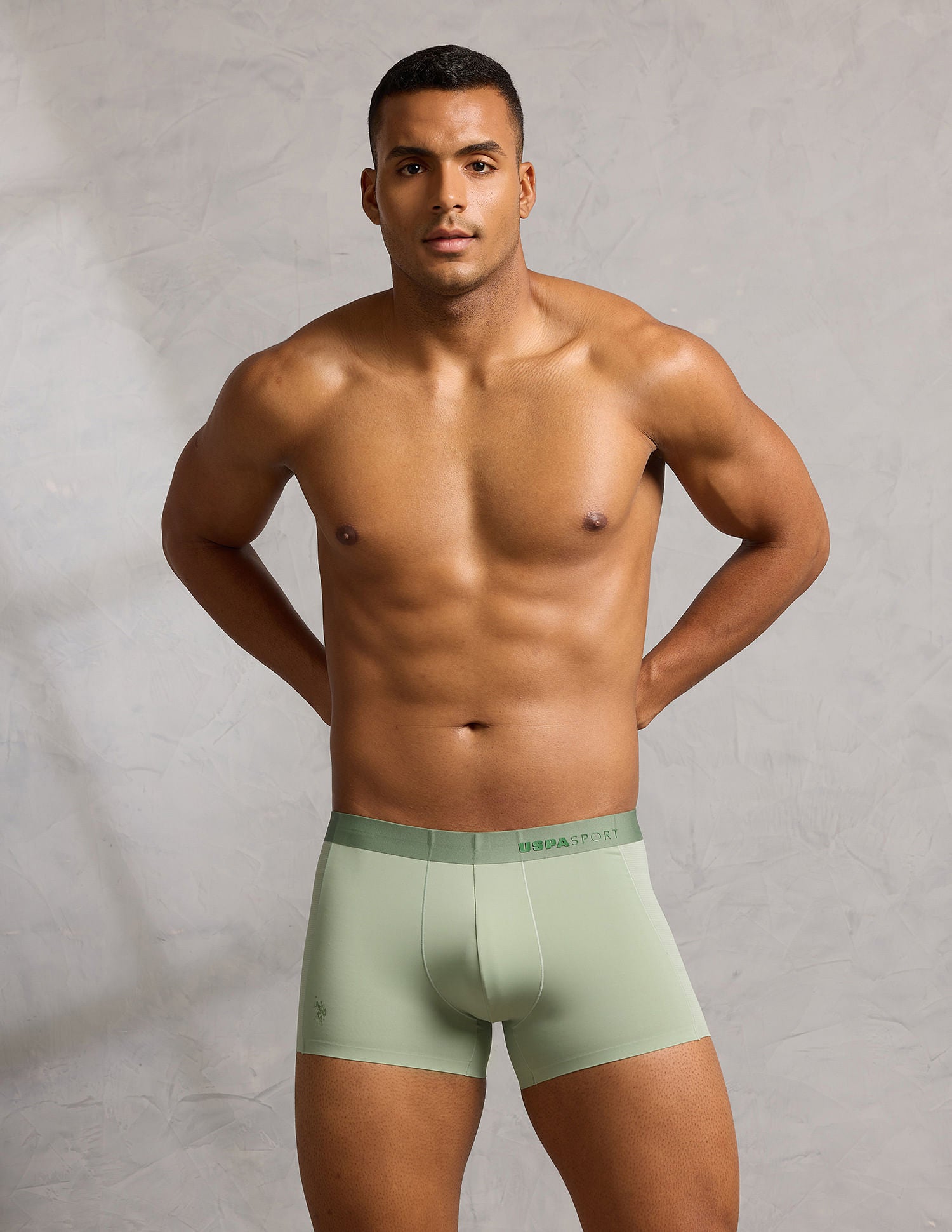 Micro Fibre Seamless High Stretch Trunk Pastel Green - U.S. POLO ASSN. | Large