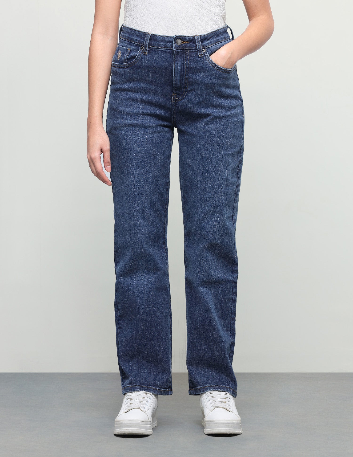 Straight Fit Blue Jeans Blue - U.S. Polo Assn. India | Large