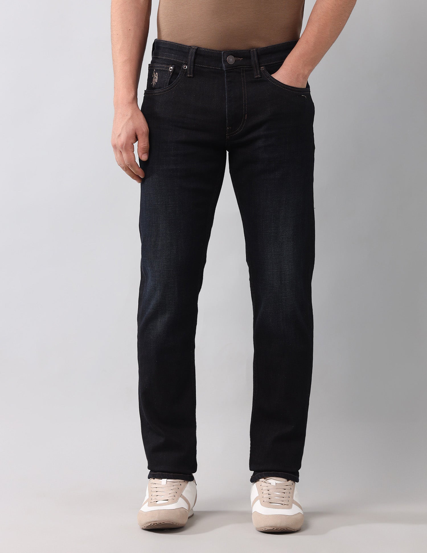 Brandon Slim Tapered Fit Vintage Jeans Dark Wash - U.S. Polo Assn. India | Large