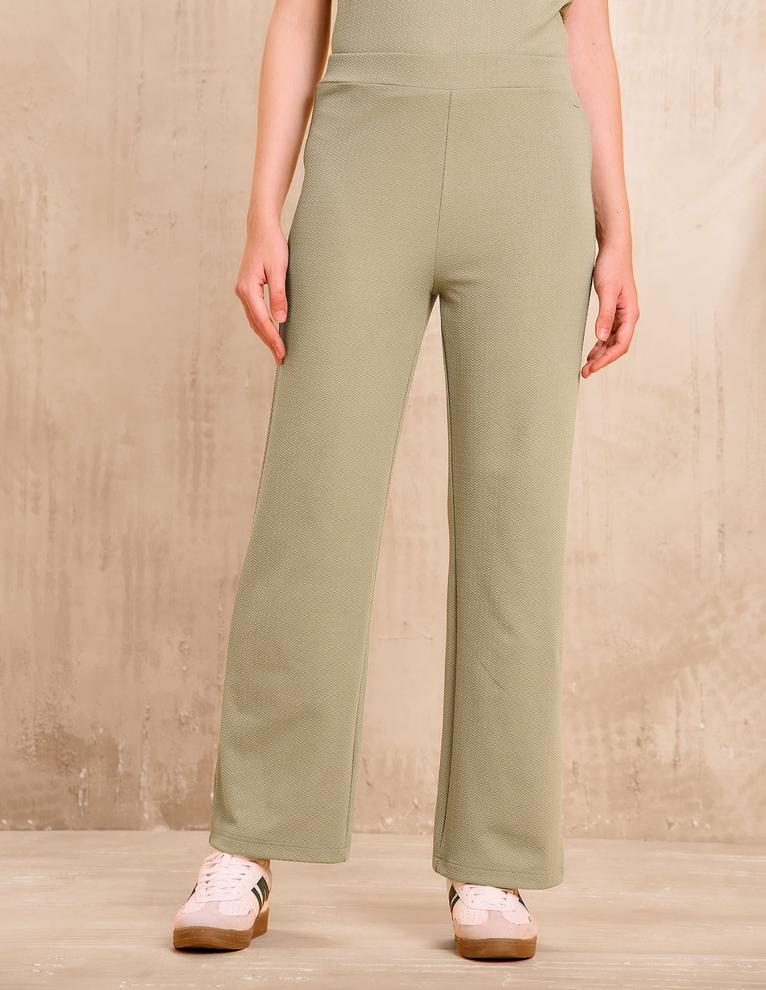 High Rise Straight Fit Trousers Green - U.S. POLO ASSN. | Large