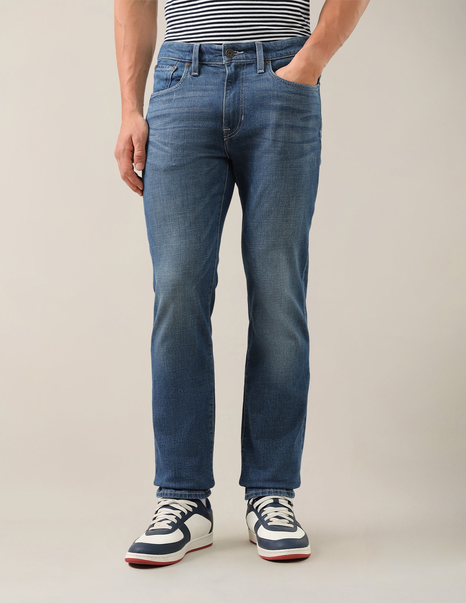 Harold Slim Straight Fit Blue Jeans Blue - U.S. Polo Assn. India | Large