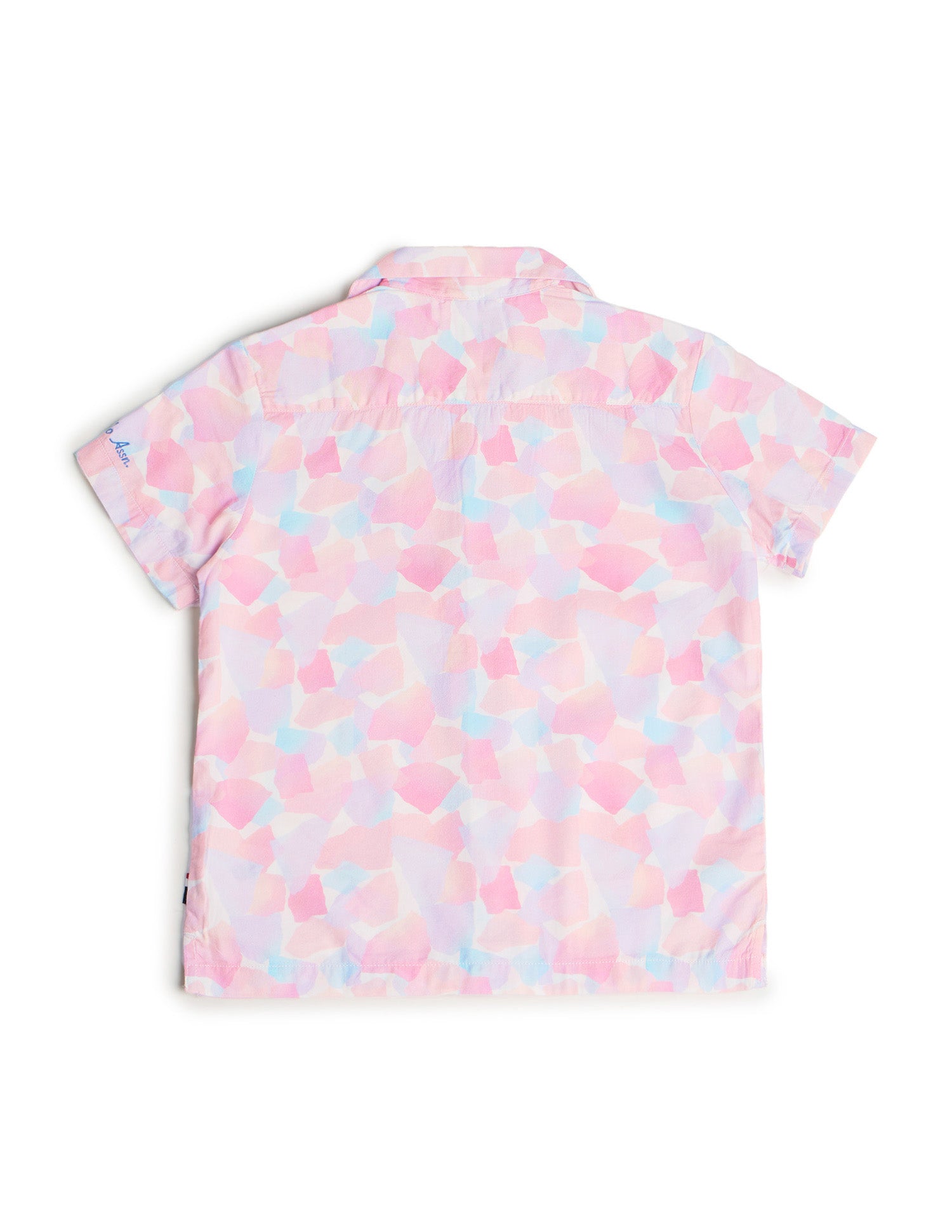 Boys All Over Printed Relaxed Fit Shirt White - U.S. POLO ASSN. | Large