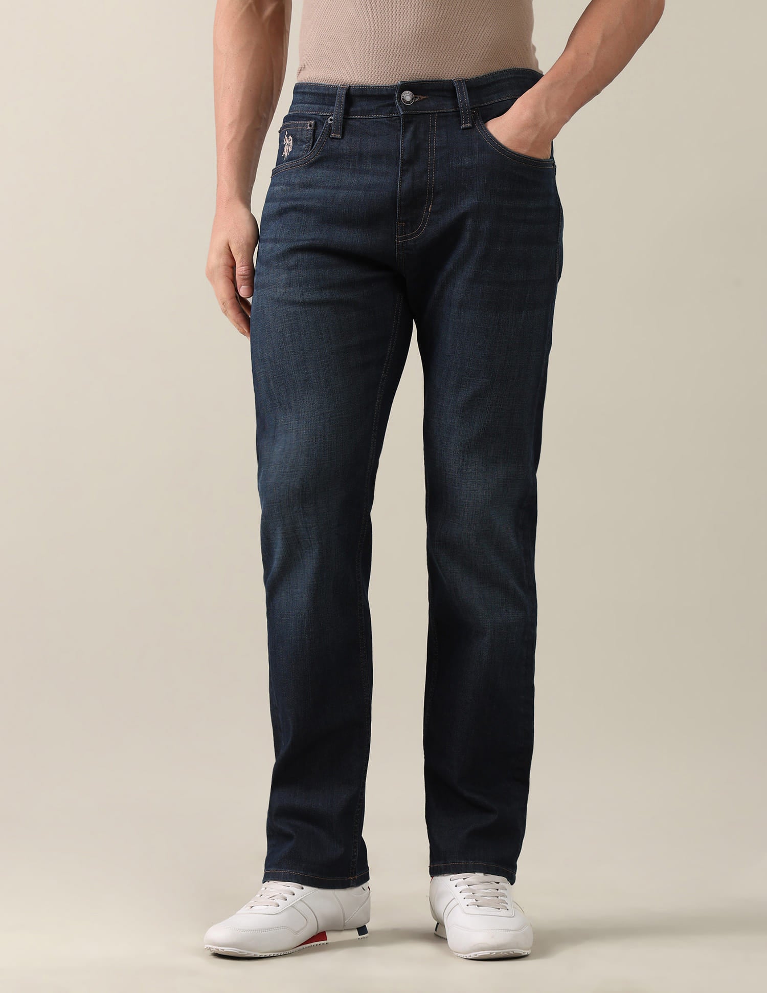 Mason Regular Straight Fit Blue Jeans Blue - U.S. Polo Assn. India | Large