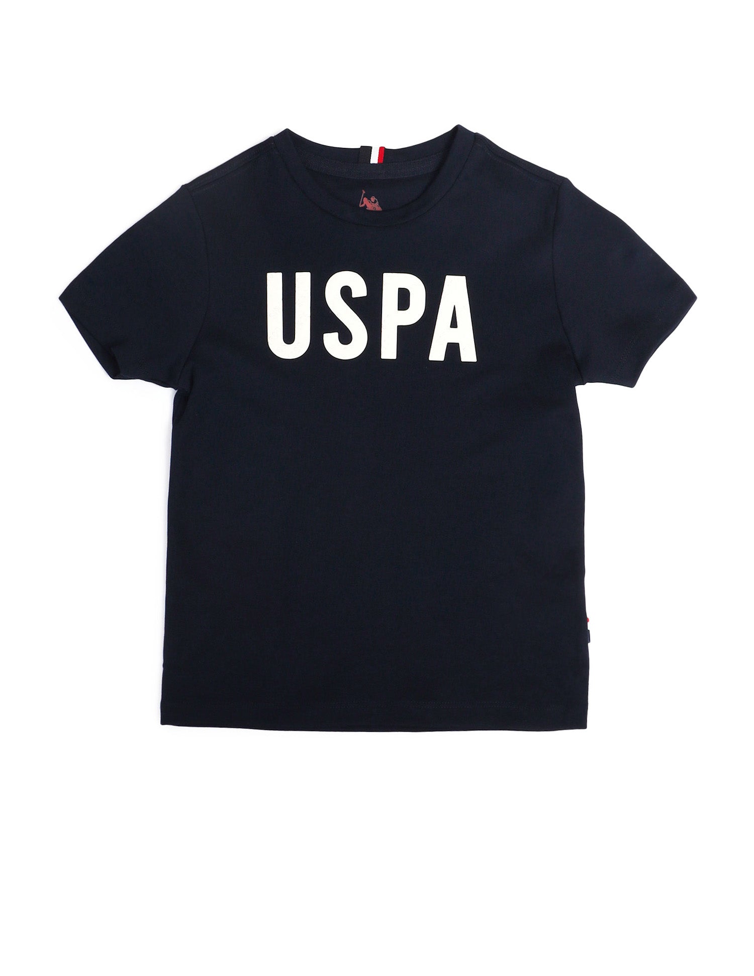 Boys Crew Neck Brand Printed T-Shirt Navy - U.S. Polo Assn. India | Large