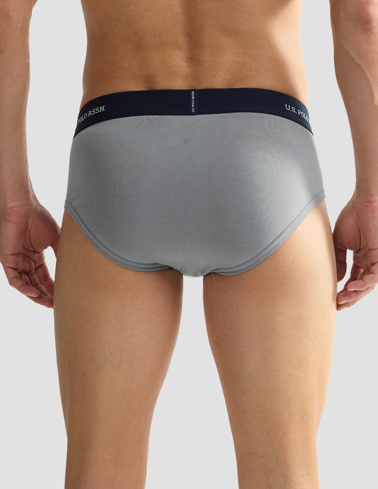 Elasticized Waist OEB11 Briefs - Pack Of 2 Weathervane and Grey Melange - U.S. POLO ASSN. | Large
