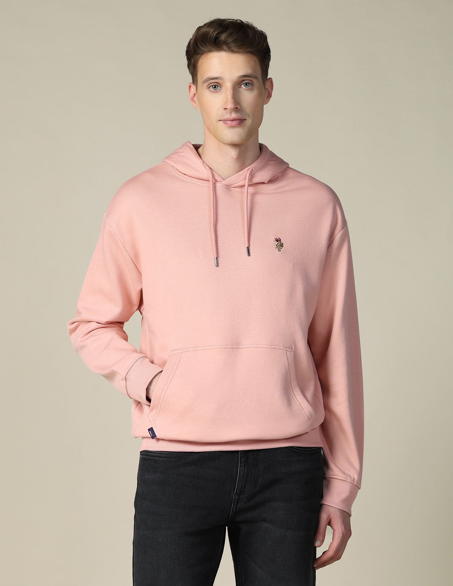 Solid Relaxed Fit Sweatshirt Medium Pink - U.S. POLO ASSN. | Large