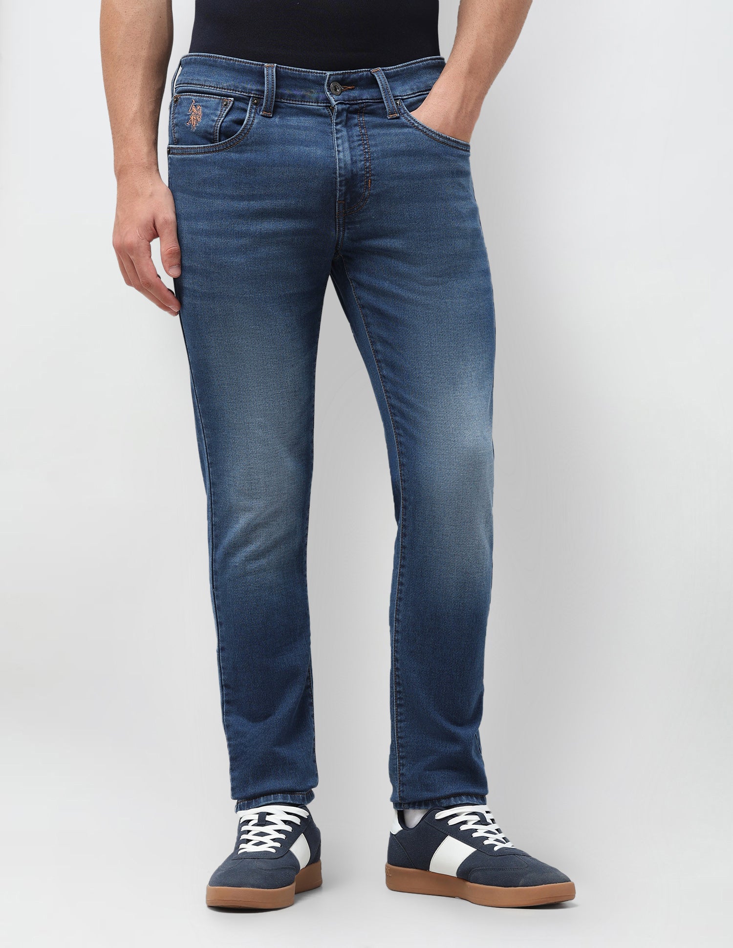 Regallo Skinny Fit Blue Jeans Blue - U.S. Polo Assn. India | Large