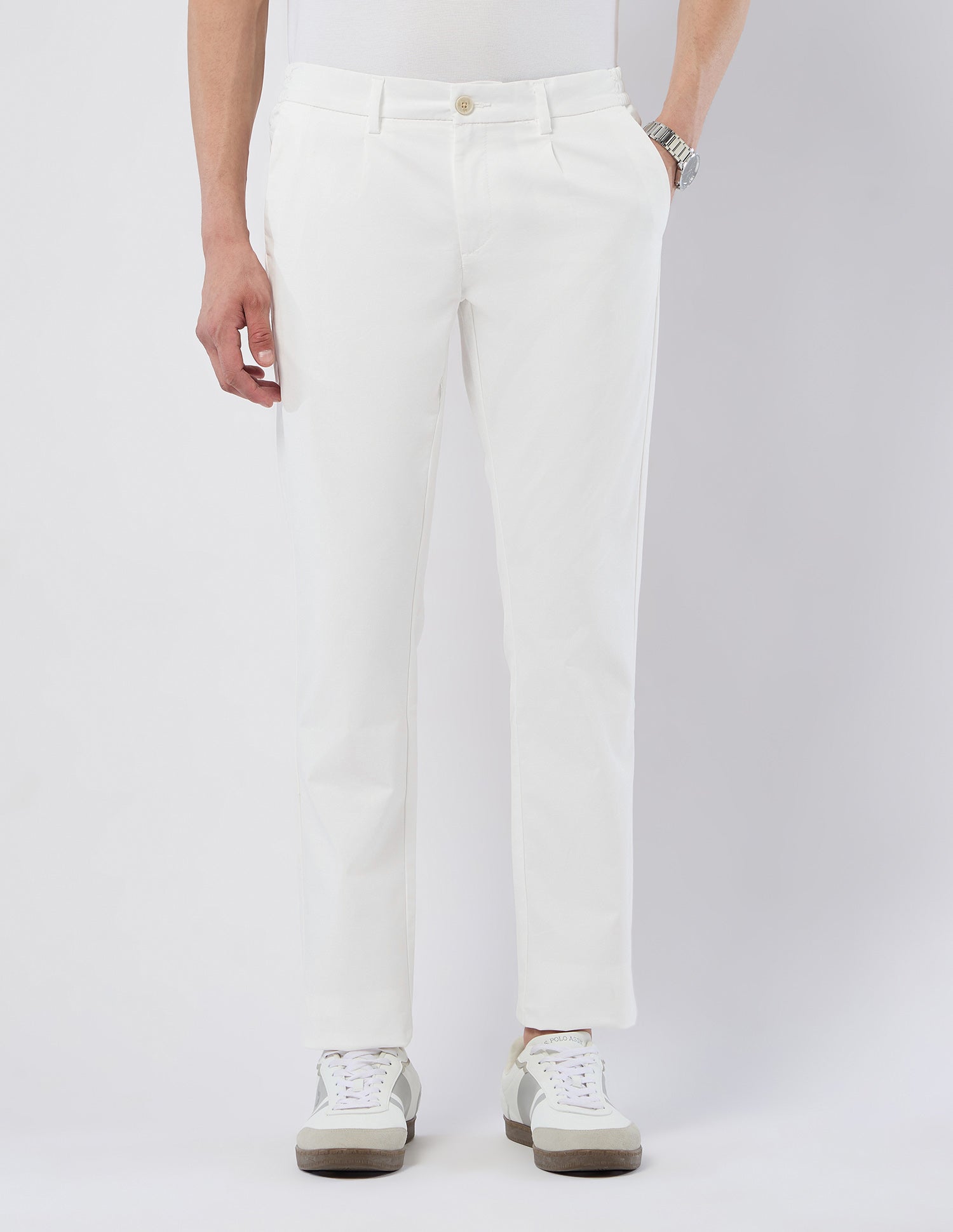 Mid Rise Denver Slim Fit Trousers White - U.S. POLO ASSN. | Large