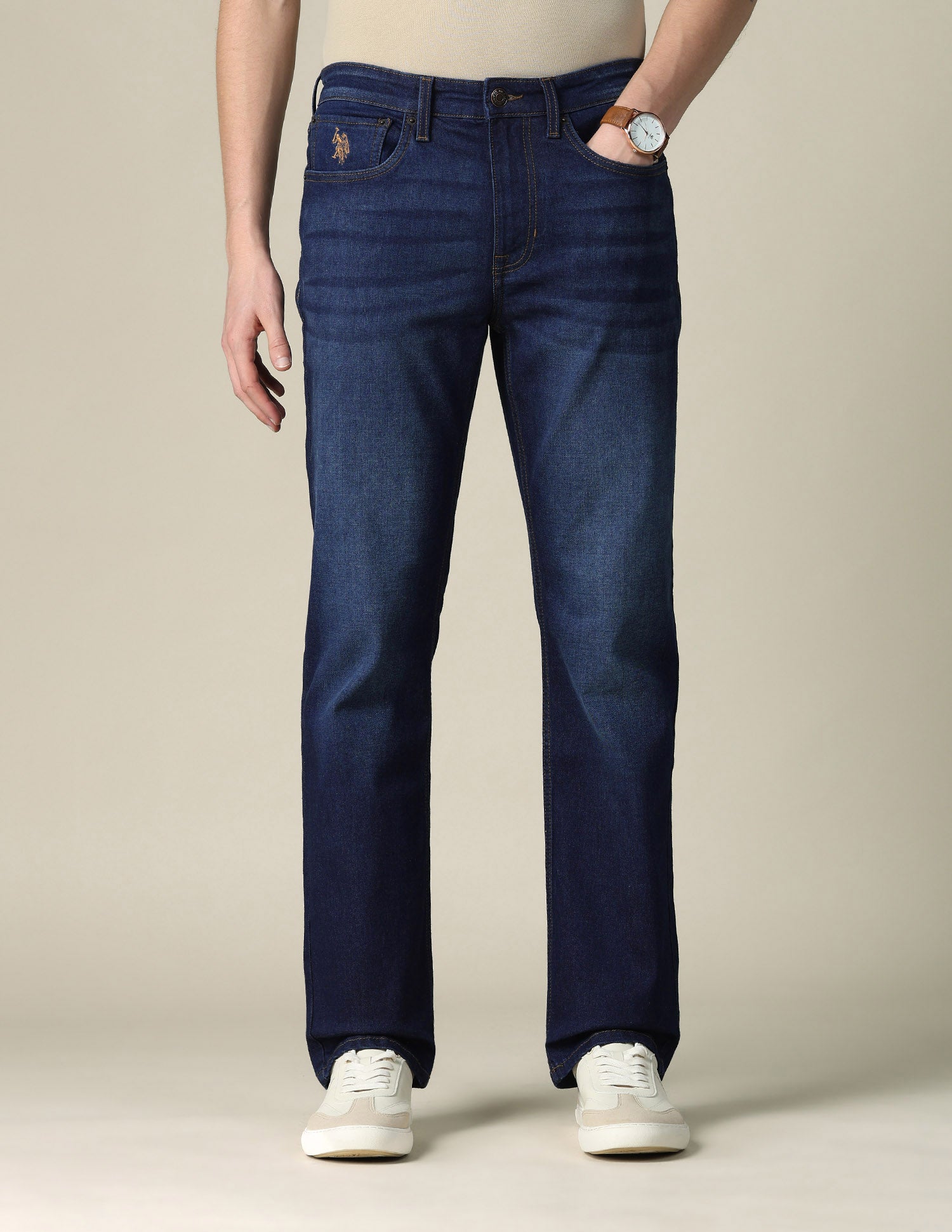 Harold Slim Straight Fit Blue Jeans Dark Indigo - U.S. POLO ASSN. | Large