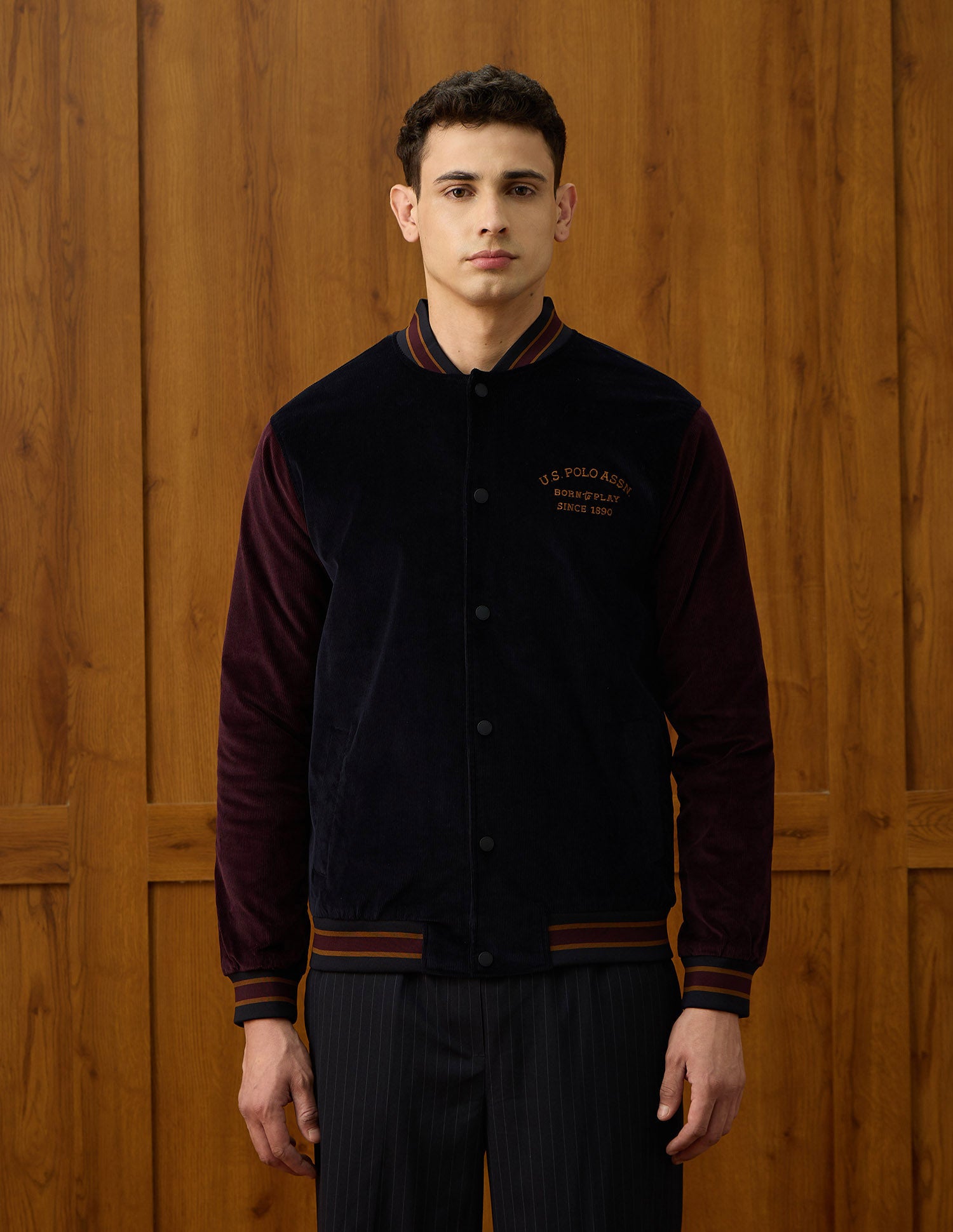 Regular Fit Varsity Theatre Varsity Jacket Navy - U.S. POLO ASSN. | Large