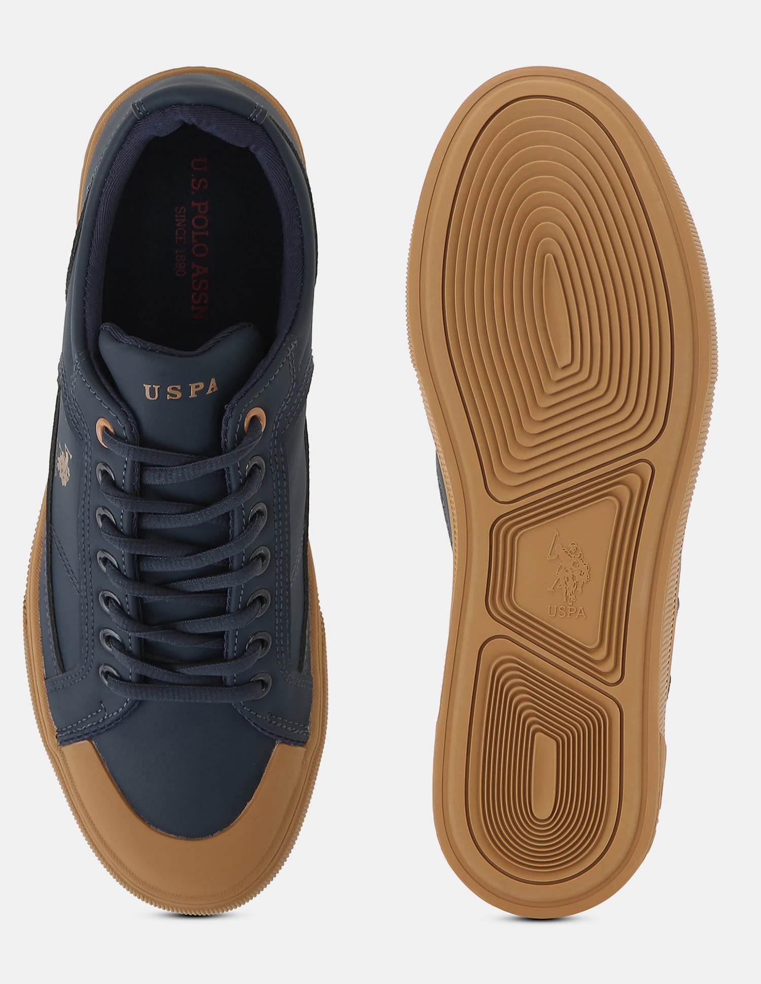Men Ruben 2.0 Colour Blocked Sneakers Navy - U.S. Polo Assn. India | Large