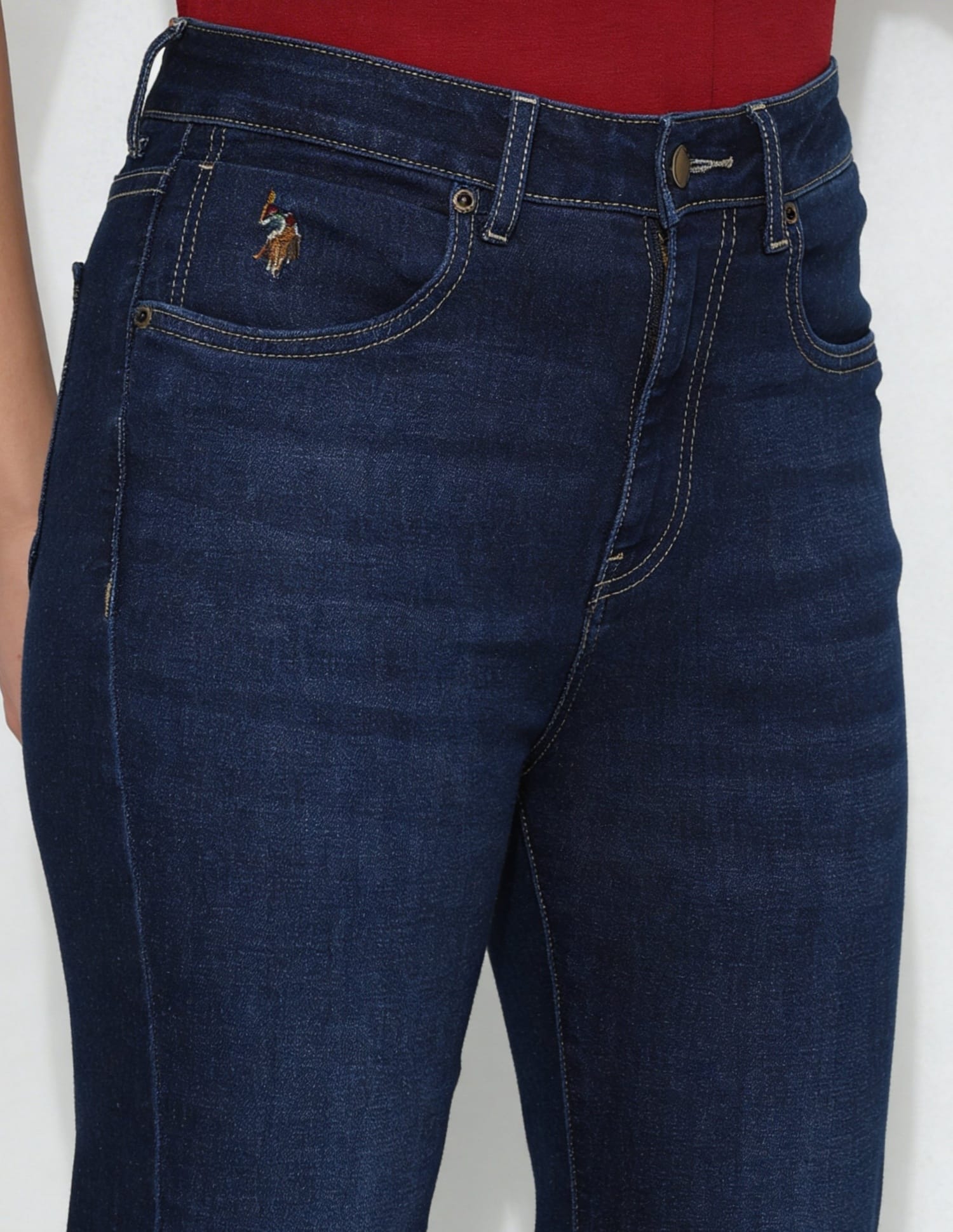 High Rise Extreme Flared Fit Jeans Blue - U.S. Polo Assn. India | Large