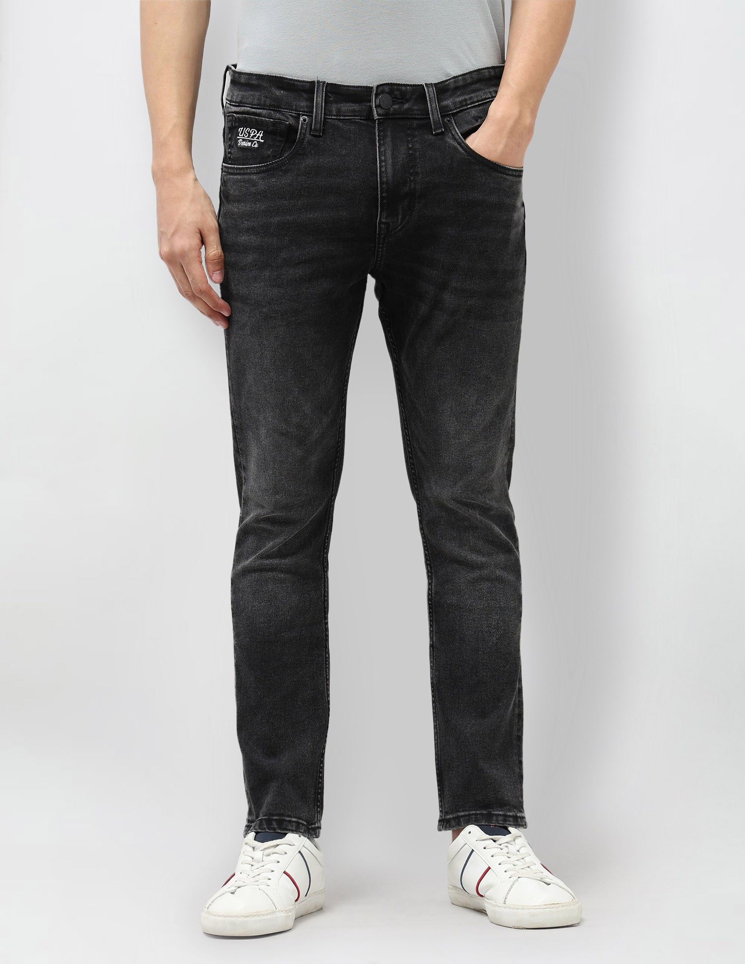 Henry Tapered Fit Black Jeans Black - U.S. Polo Assn. India | Large
