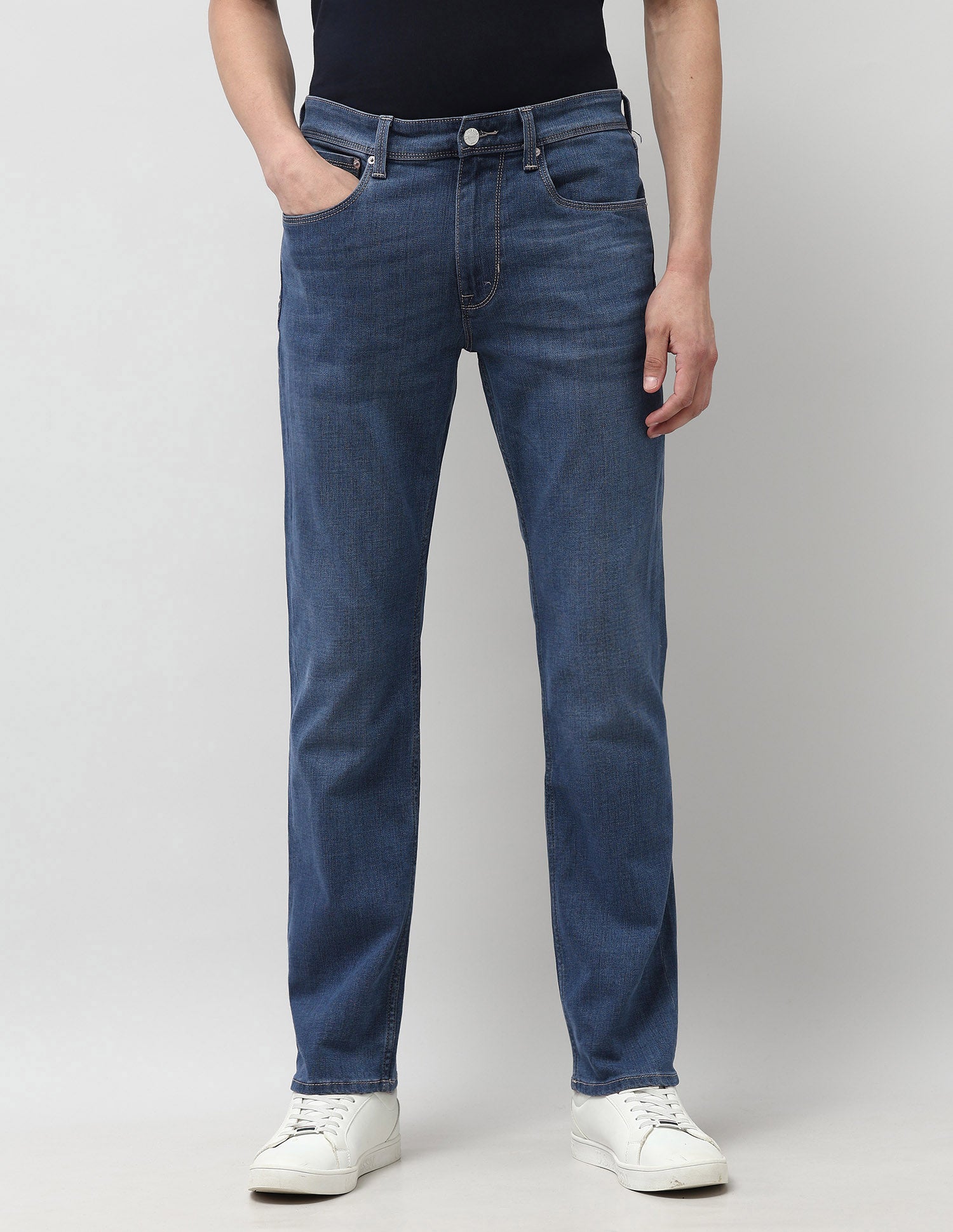 Harold Slim Straight Fit Blue Jeans Blue - U.S. POLO ASSN. | Large