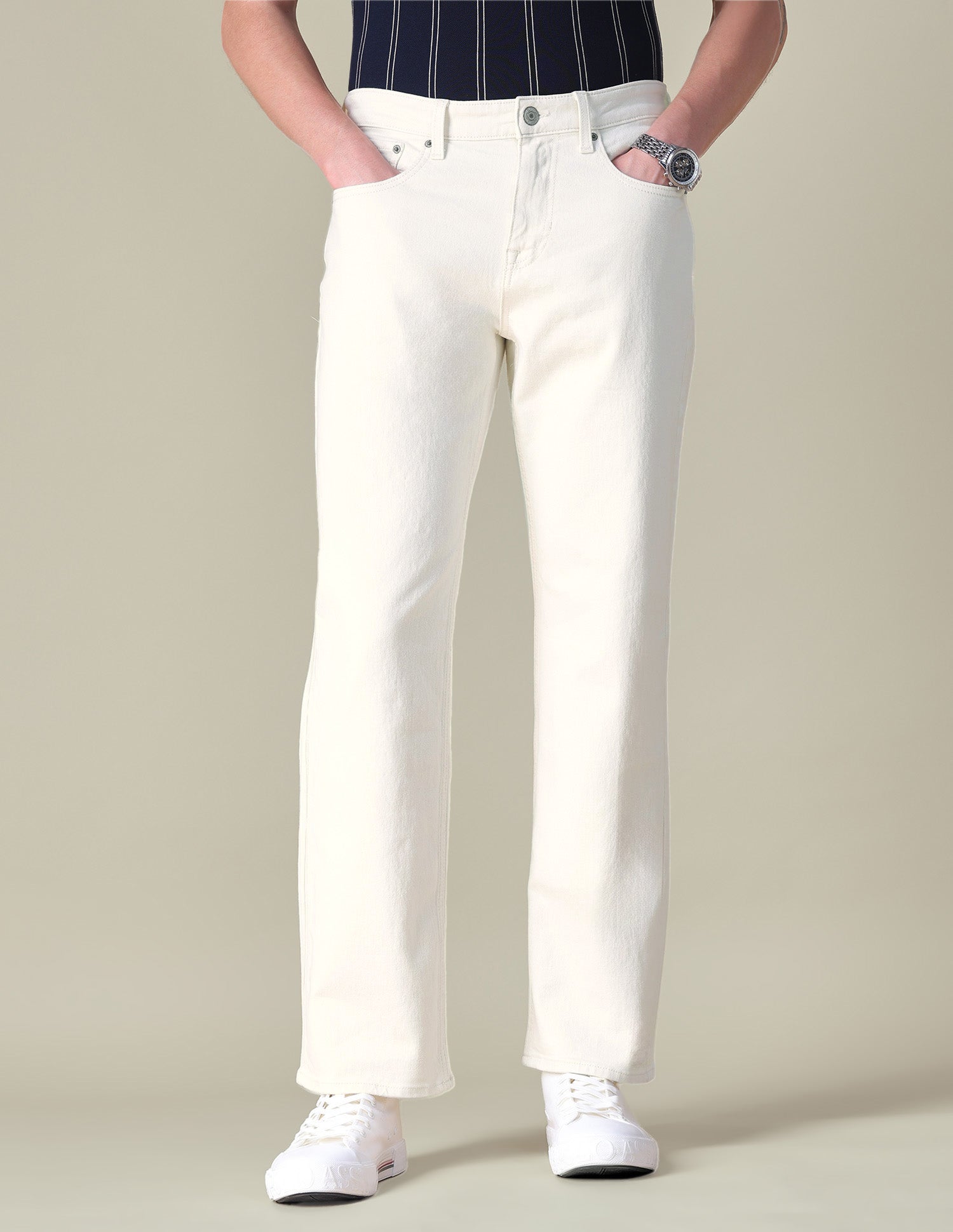 Shawn Relaxed Fit Beige Jeans Beige - U.S. POLO ASSN. | Large