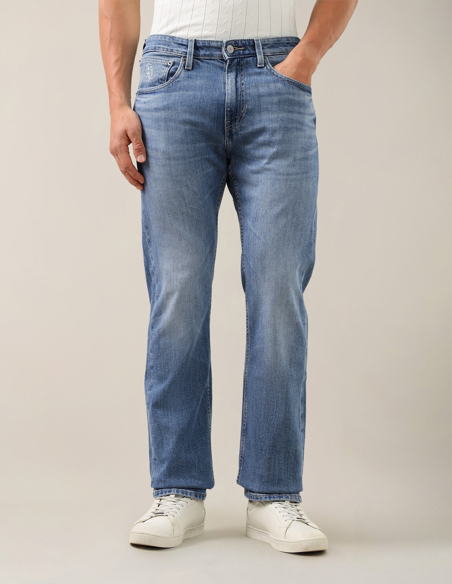 Mason Regular Straight Fit Blue Jeans Light Blue - U.S. Polo Assn. India | Large
