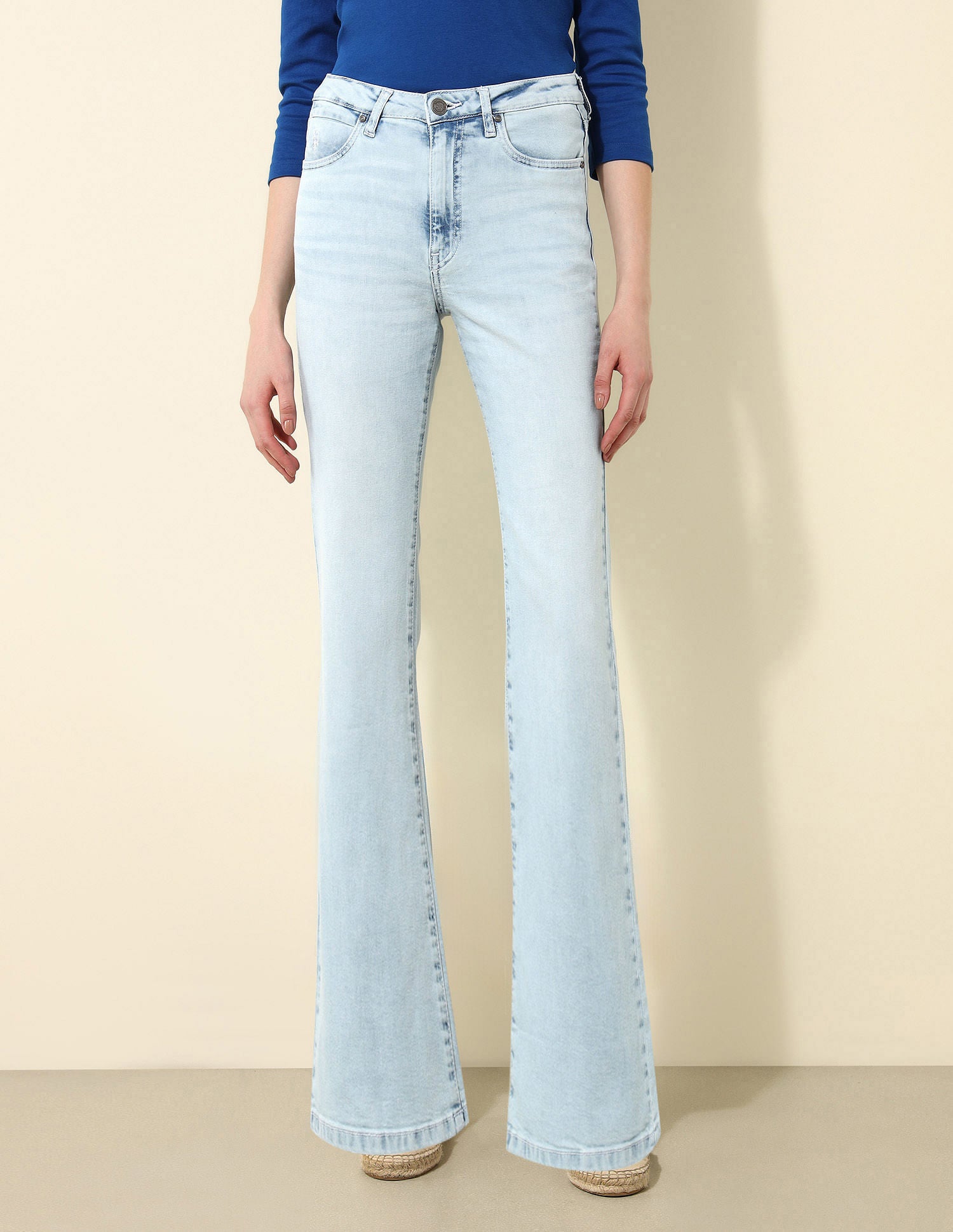 High Rise Bootcut Jeans Blue - U.S. Polo Assn. India | Large
