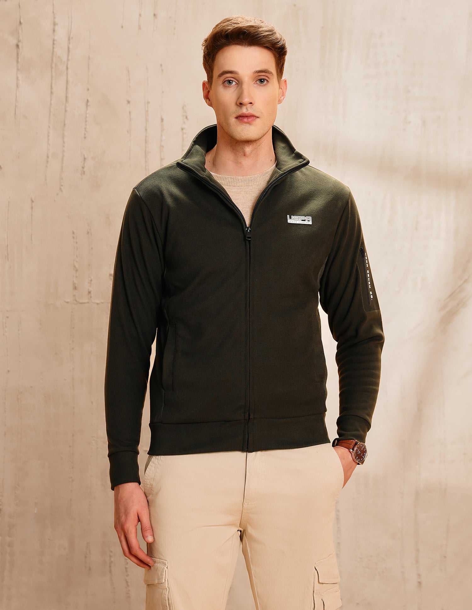 Solid Legend Of Horseshoe Sweatshirt Olive - U.S. POLO ASSN. | Large